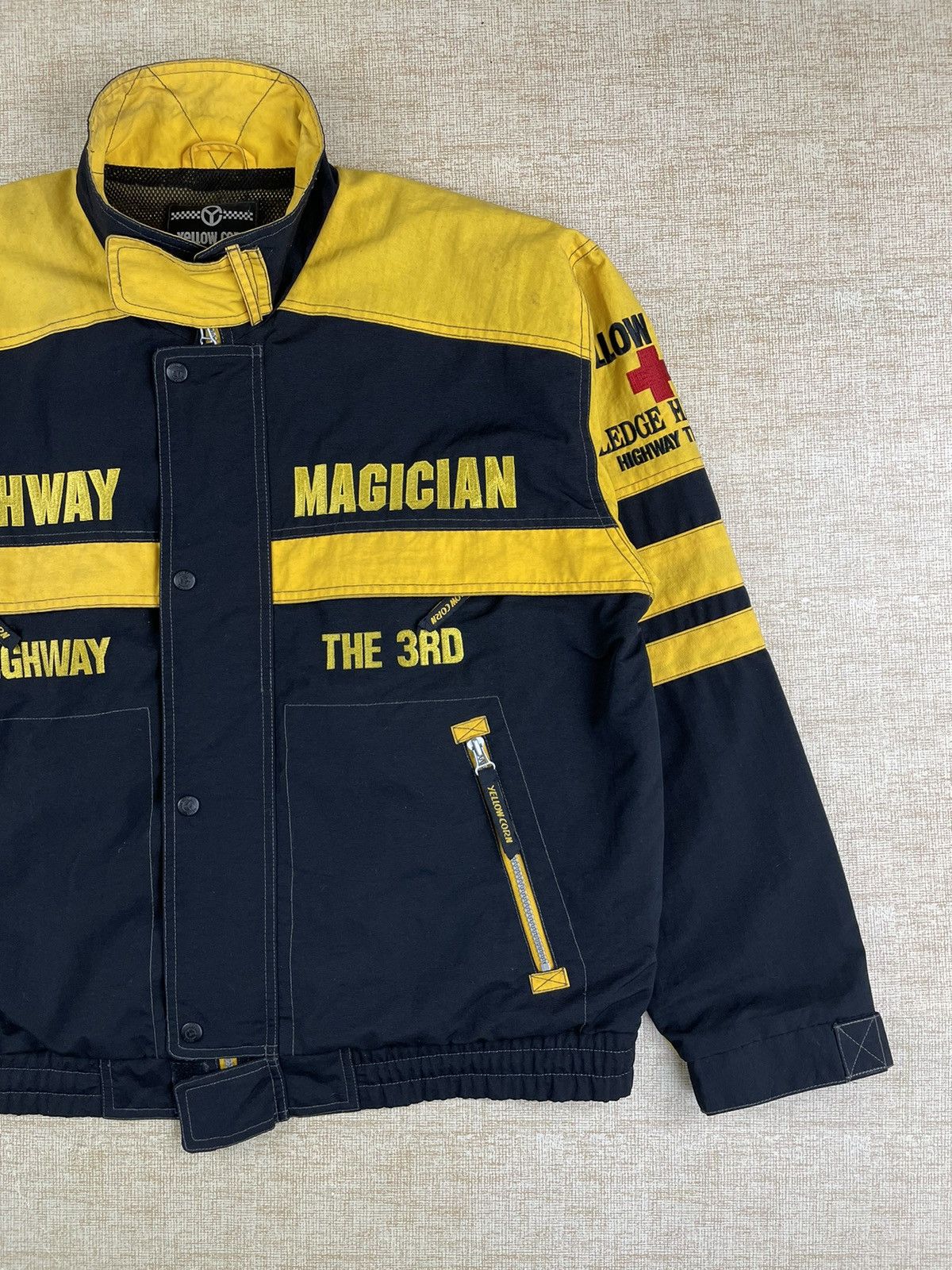 Vintage 🔥YELLOW CORN Magician Highway Sledge Hammer Biker Jacket Size US L / EU 52-54 / 3 - 8 Thumbnail