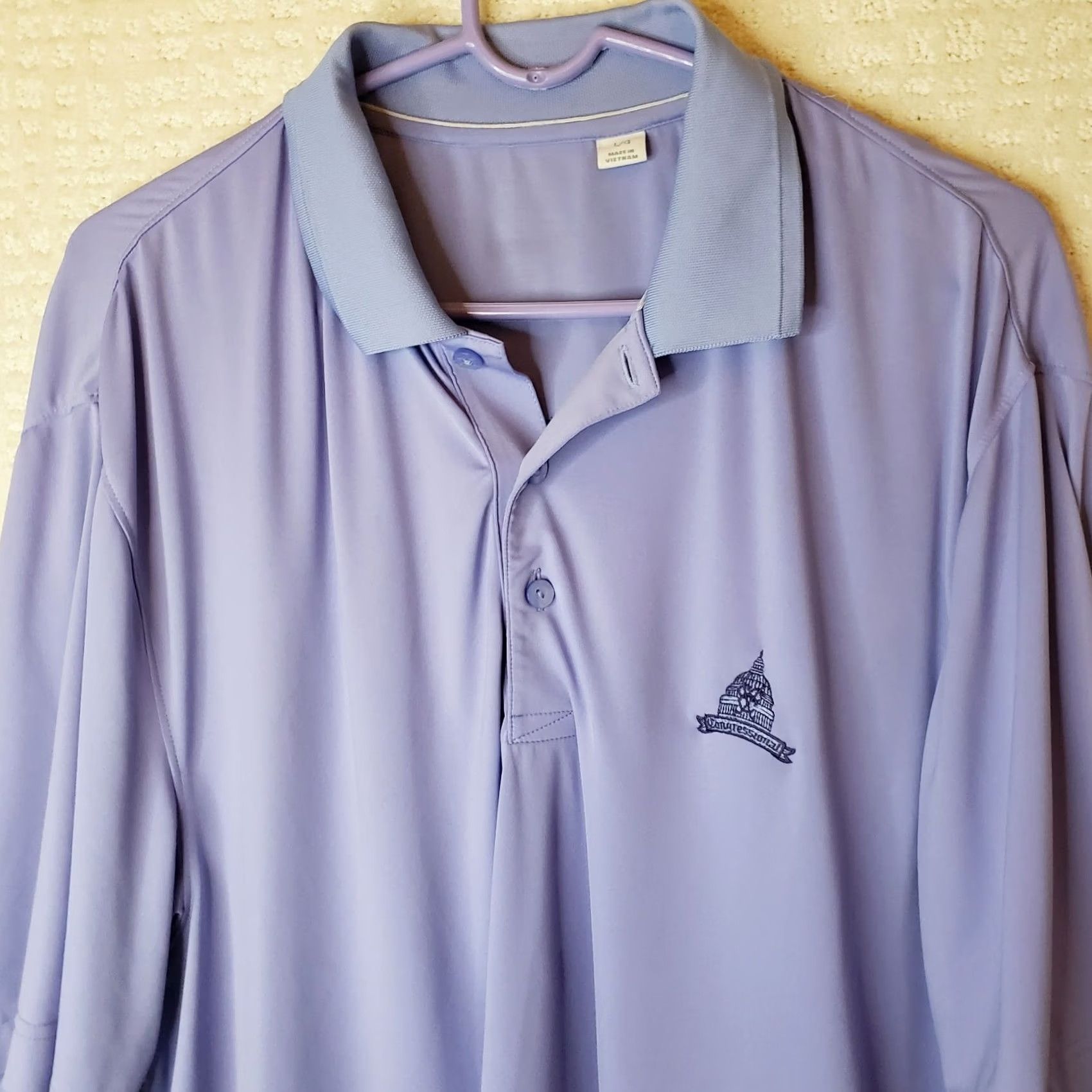 Cutter & Buck Cutter & Buck Polo Shirt Mens L Lavender Short Sleeve DryTech 50+ Golf Striped Reg Adult Mens Men Size US L / EU 52-54 / 3 - 3 Thumbnail