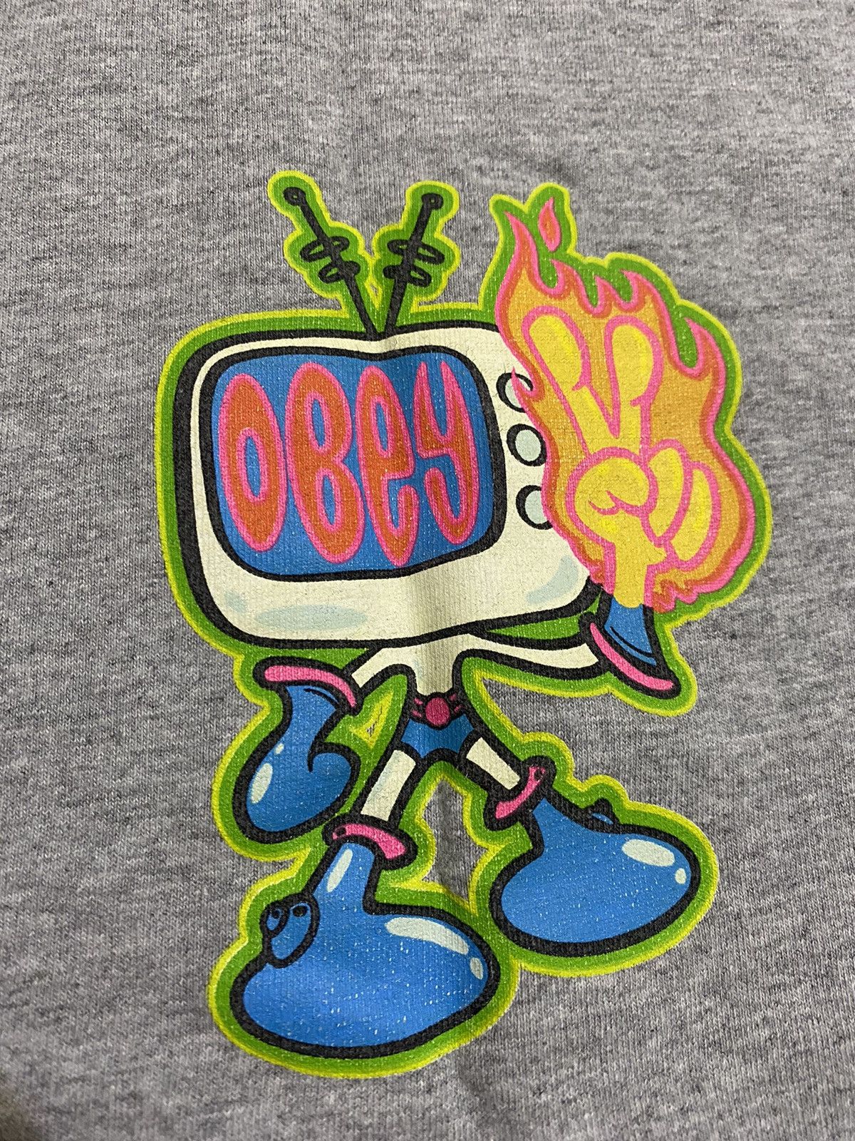 Obey × Vintage Obey Flame Fingers T-Shirt Size M Size US M / EU 48-50 / 2 - 3 Thumbnail