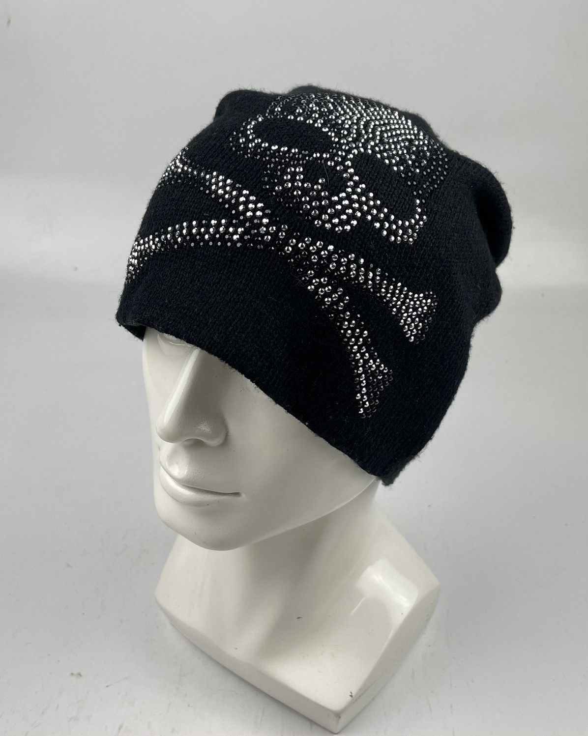 punk style big skull logo beanie hat tc35