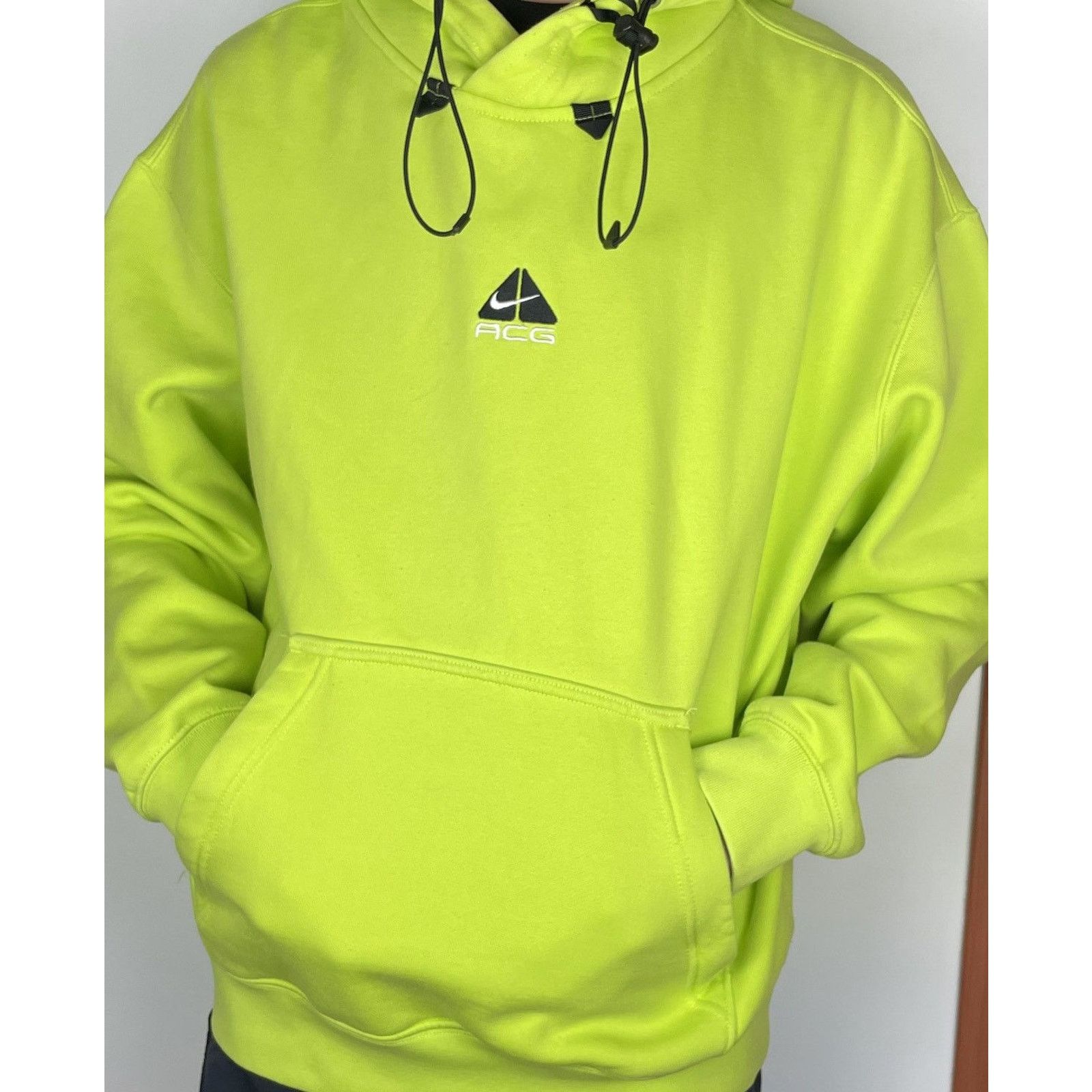 Nike × Nike ACG Nike ACG Therma-Fit Men's Neon Yellow Swoosh Pullover Hoodie Size US S / EU 44-46 / 1 - 2 Thumbnail