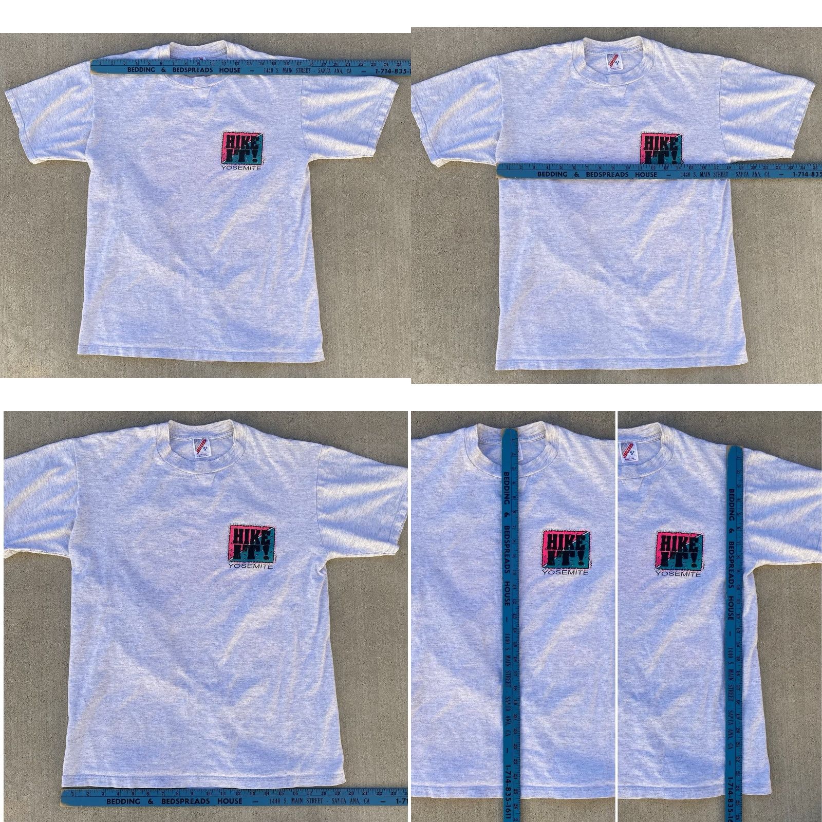 Jerzees VINTAGE Jerzees T-Shirt Hike It Yosemite Go Take A Hike Neon Geometric Graphics Gray Size M Men Shirt Size US M / EU 48-50 / 2 - 11 Thumbnail