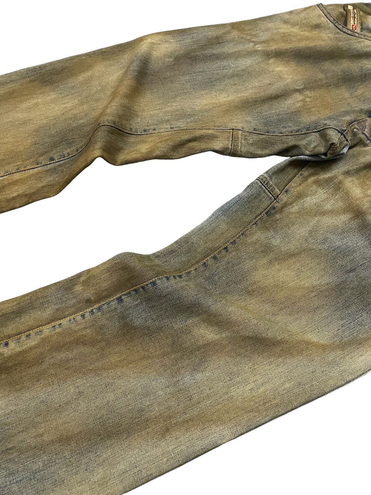 Diesel × Hysteric Glamour Vintage Diesel TrompeL’oeil Loose Baggy Mud Wash Jeans Size US 33 - 11 Thumbnail