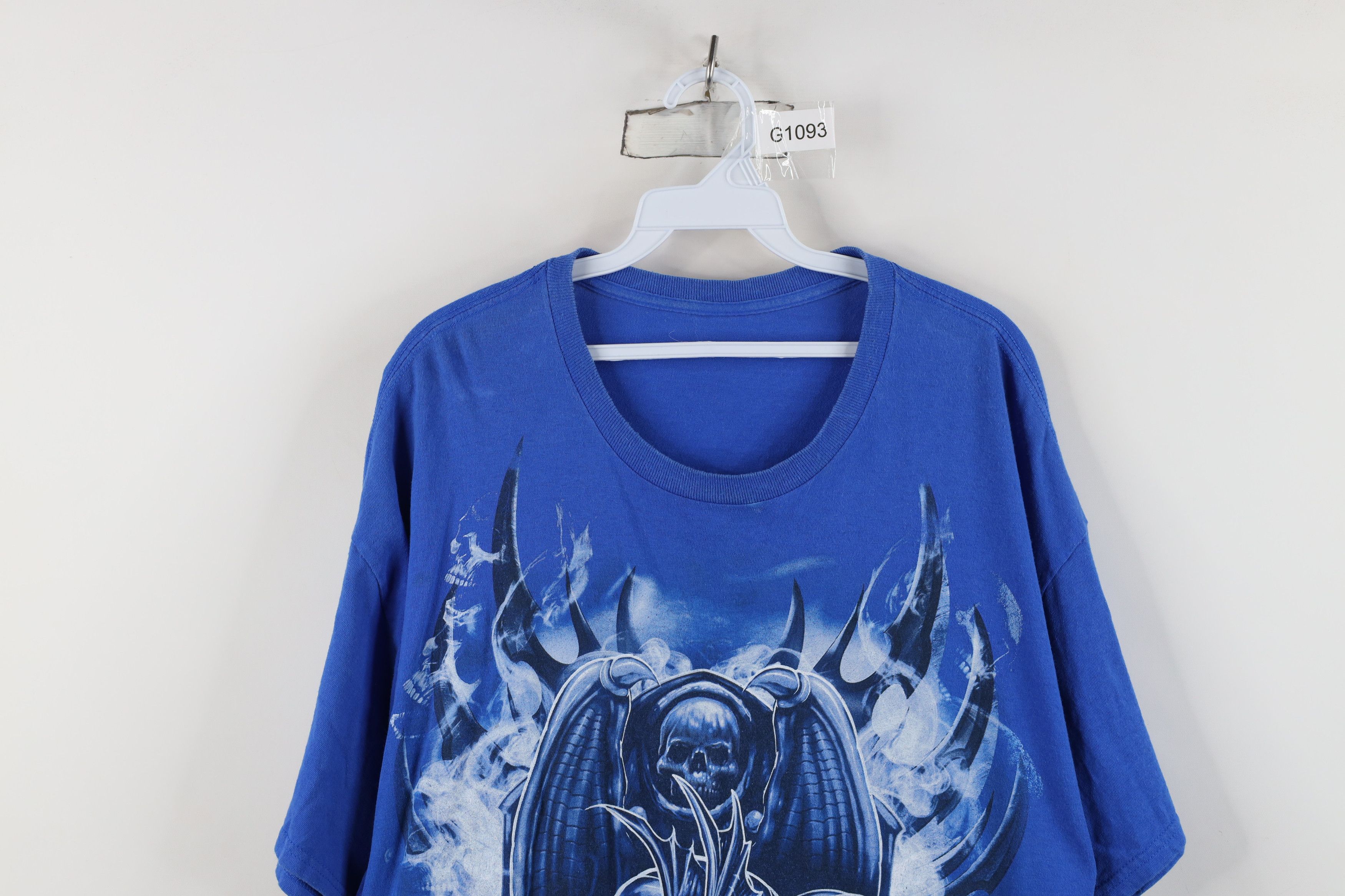 Vintage Vintage 90s Y2K Streetwear Dragon Skull Fire Fantasy T-Shirt Size US XL / EU 56 / 4 - 2 Thumbnail