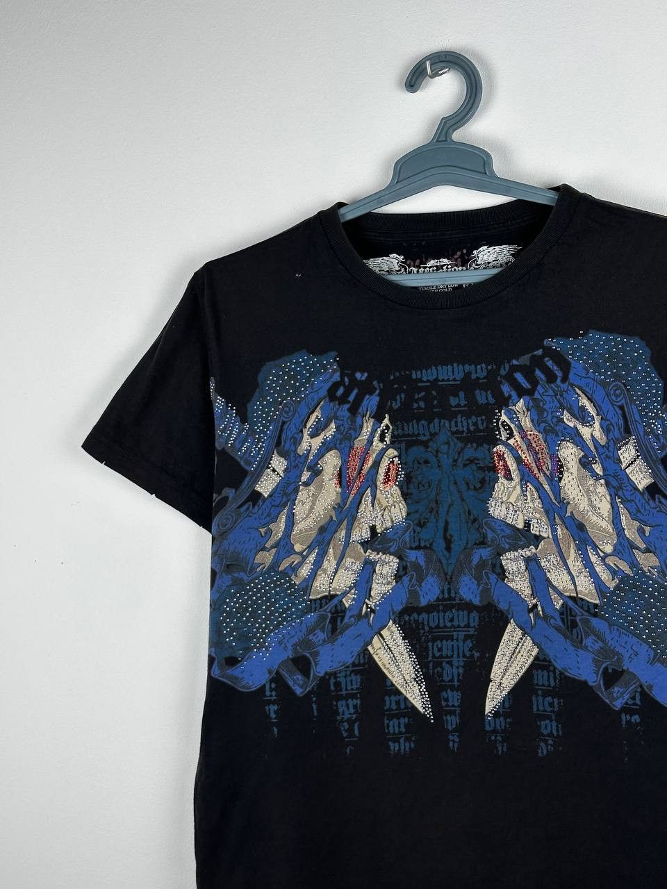 Affliction Y2K Grunge Affliction Angel Skull Knife T Shirt Avant Garde Size US L / EU 52-54 / 3 - 3 Thumbnail