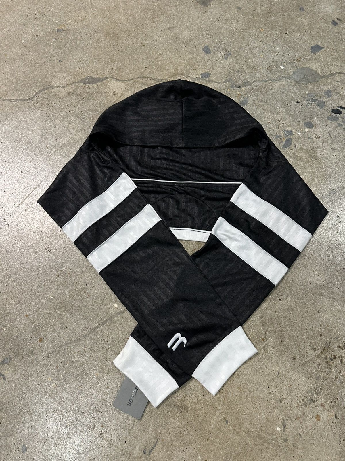 Balenciaga Soccer Hood Scarf (SS22) Black (Brand New)