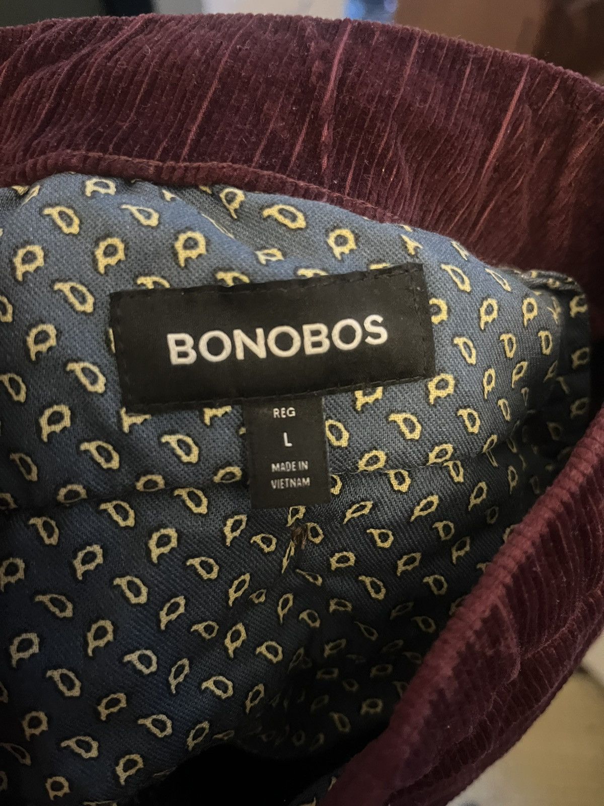 Bonobos Bonobos velvet Pants burgundy Size Large Size US 36 / EU 52 - 5 Thumbnail