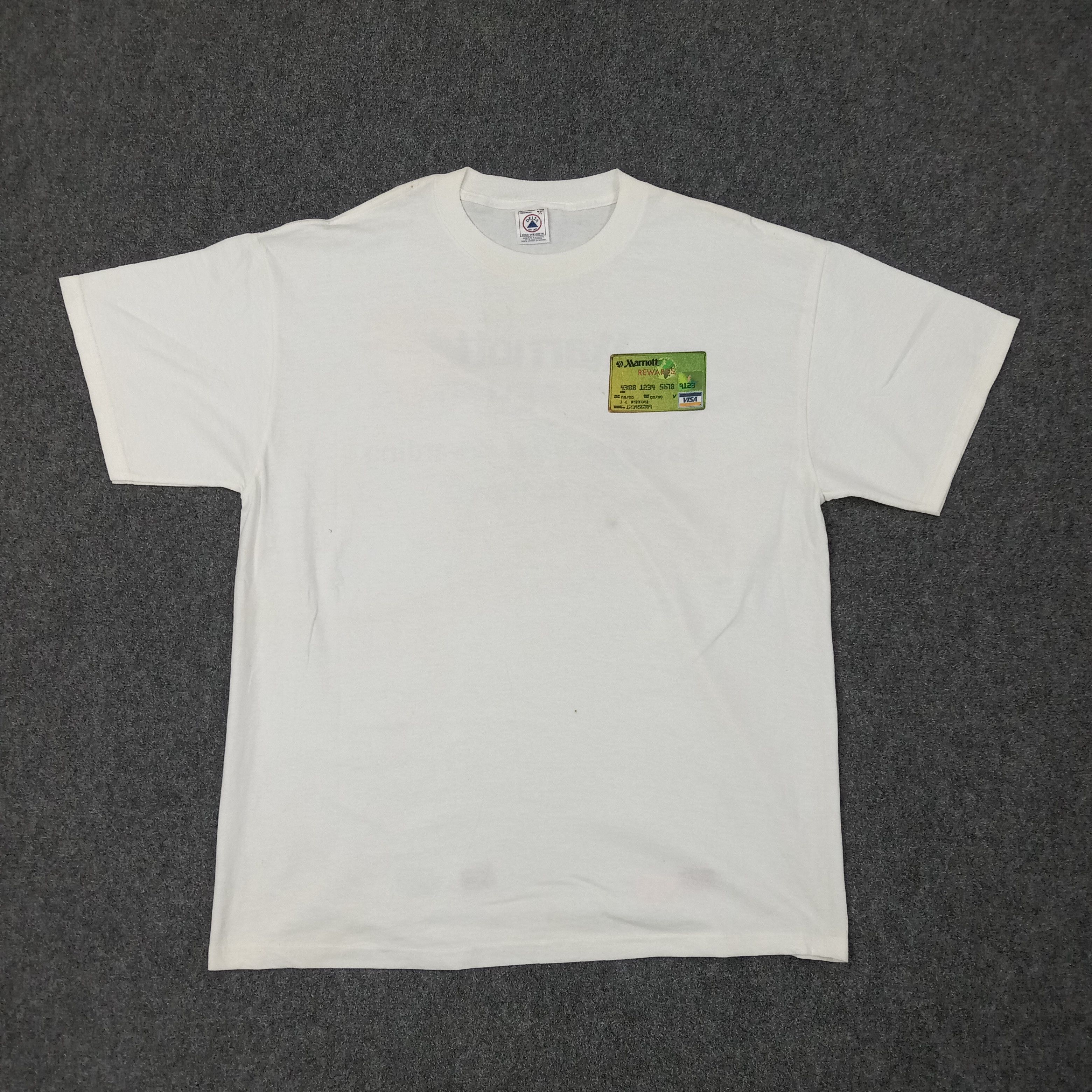 Delta Vintage 90's Marriott Rewards American Mastercard Tshirt Size US XL / EU 56 / 4 - 4 Thumbnail