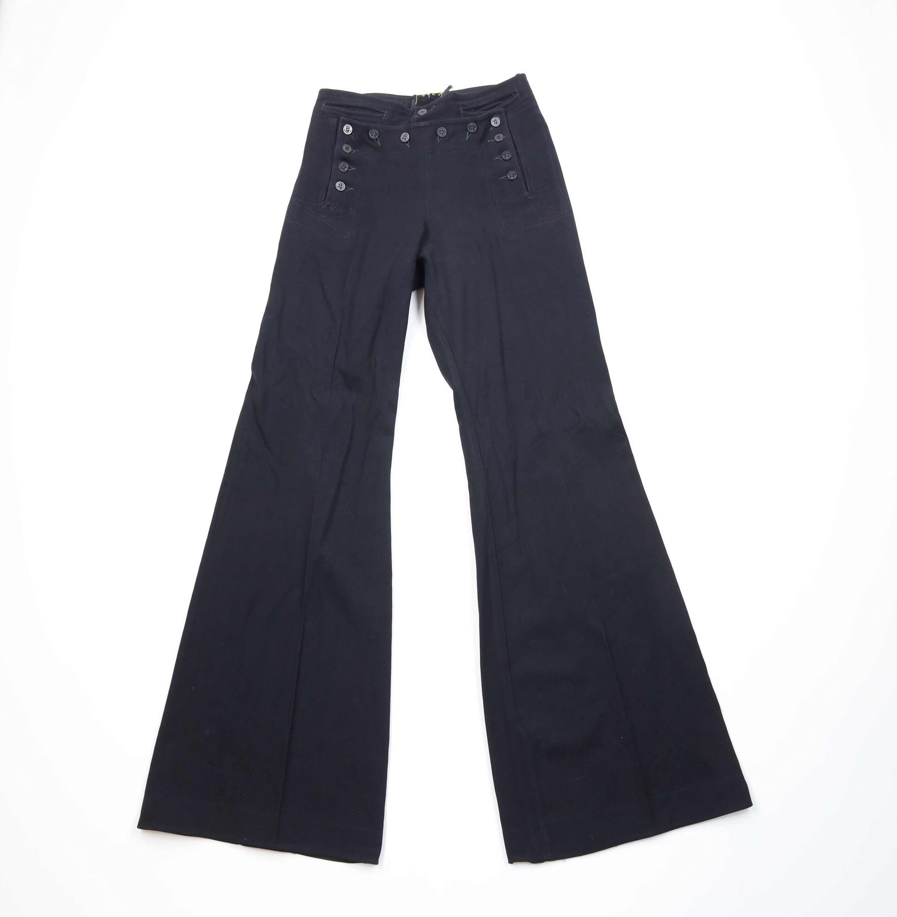 Vintage Vintage 40s World War II Naval Jack Bell Bottoms Pants Size US 28 / EU 44 - 1 Thumbnail