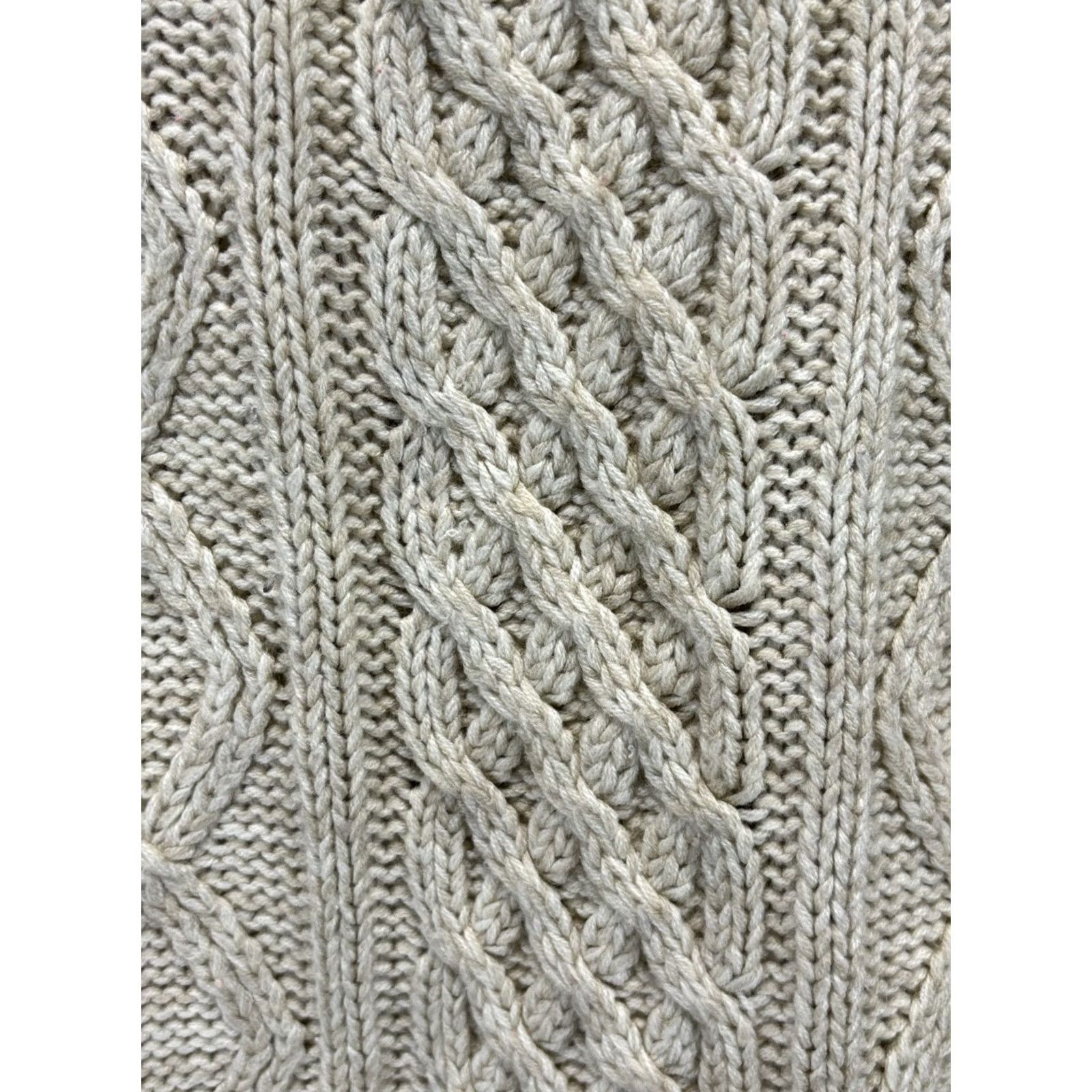 Vintage VINTAGE Thane Sweater Men's L Cable-Knit Fisherman Coastal Preppy Beige Ivy League Size US L / EU 52-54 / 3 - 4 Thumbnail