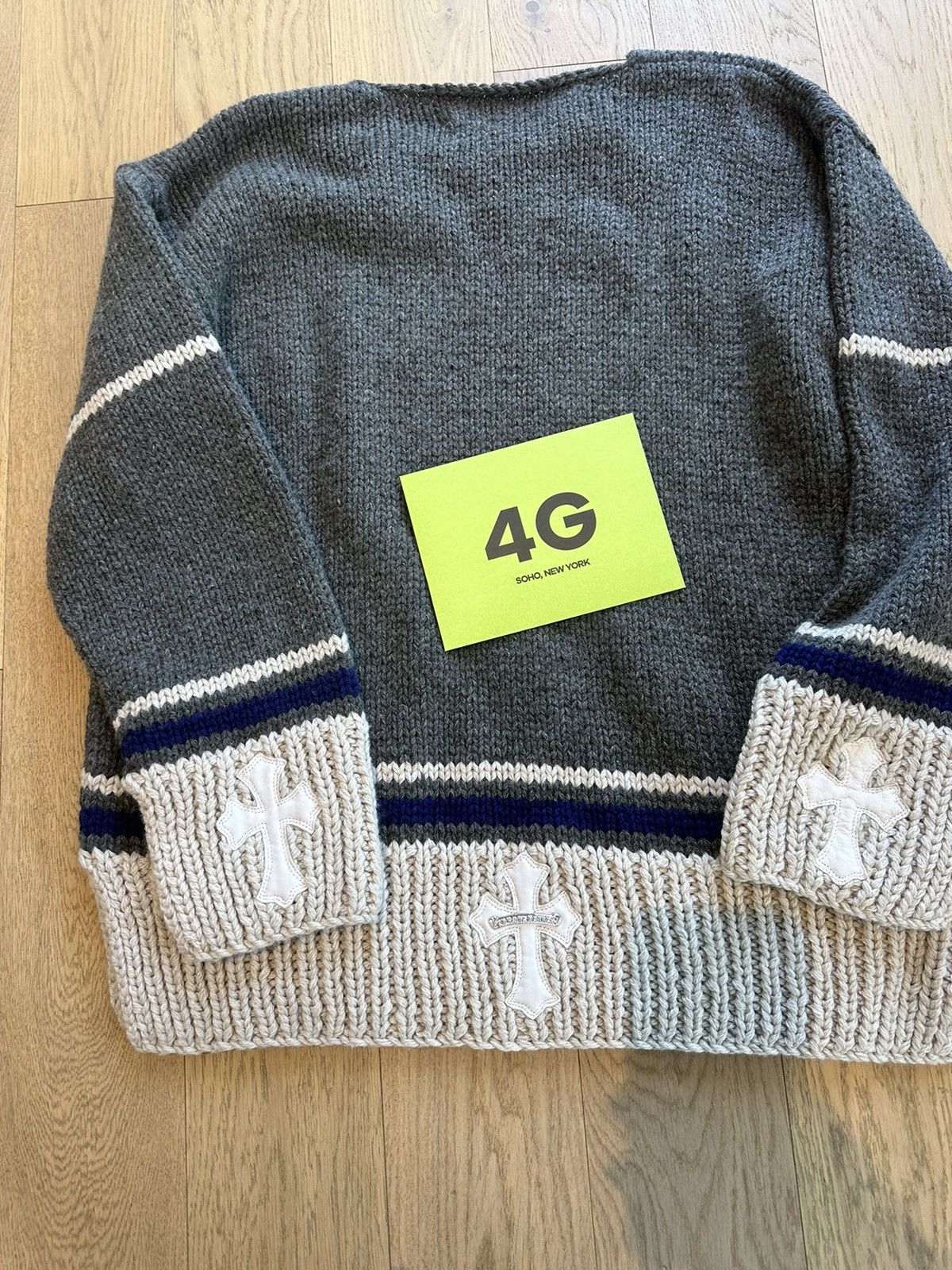 Chrome Hearts Chrome Hearts COZY Cashmere Cross Patch Sweater M L XL XXL Size US XL / EU 56 / 4 - 1 Thumbnail