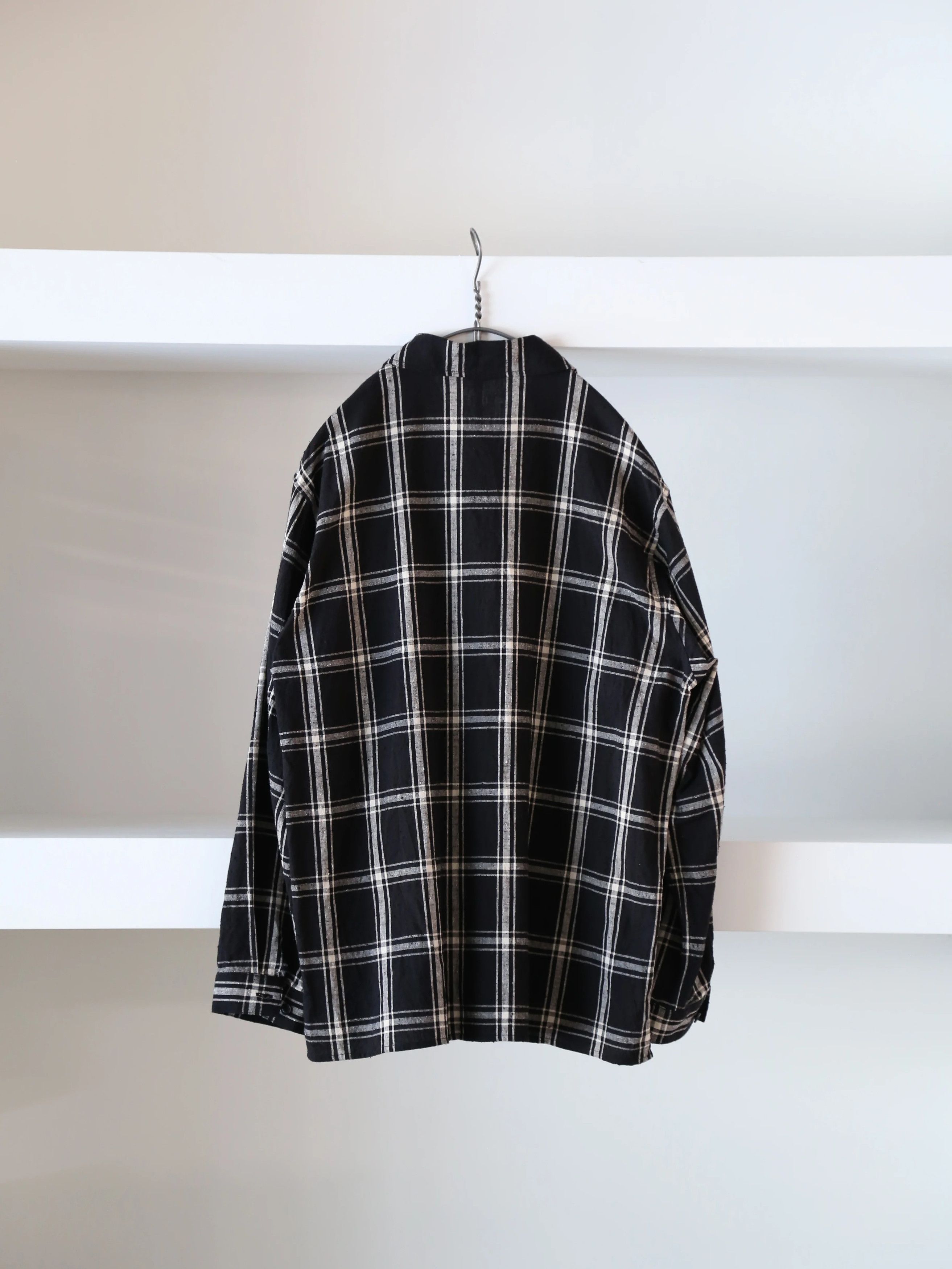 blurhms Silk/Cotton Nep Plaid Military Shirt Size US L / EU 52-54 / 3 - 3 Thumbnail