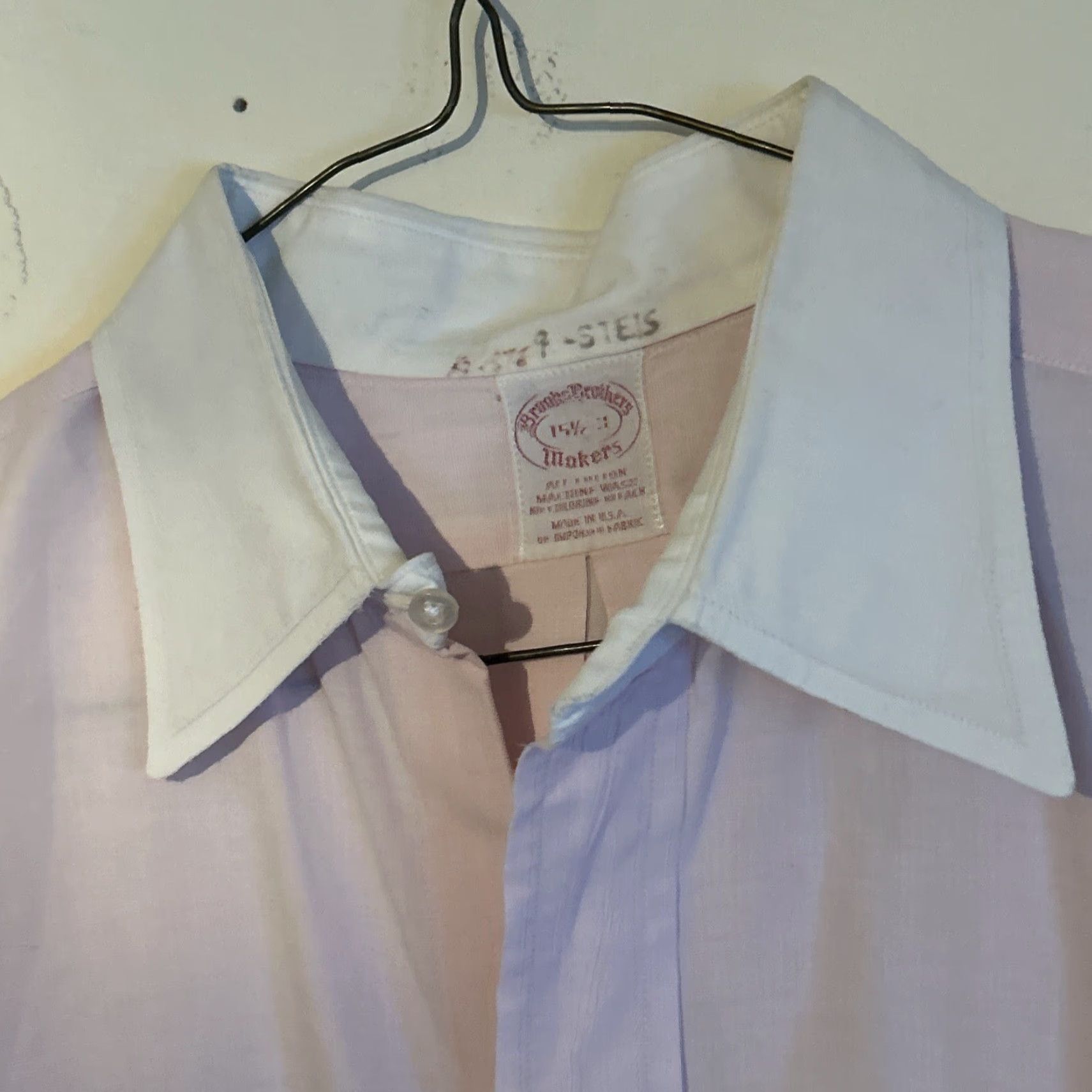 Brooks Brothers VINTAGE Brooks Brothers Shirt OCBD 15 1/2-3 Pink Ivy Striped Long Sleeve Button-Up Class ic Slim Mens Size US L / EU 52-54 / 3 - 5 Thumbnail