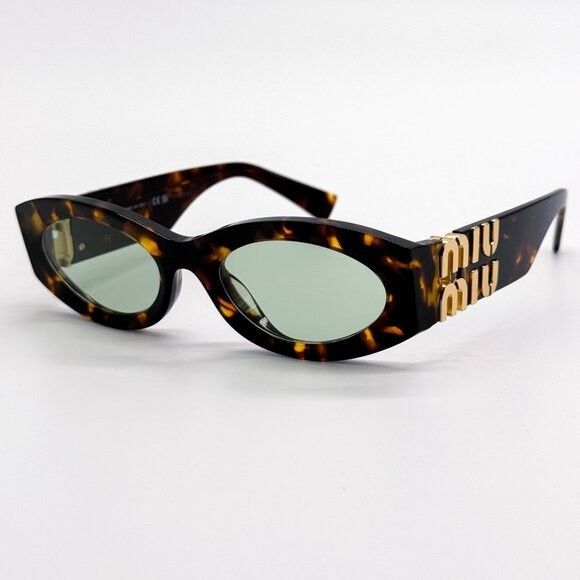 Miu Miu NEW MIU MIU SUNGLASSES MU11WS 14L50O HAVANA WOMEN MU 11WS SM Size ONE SIZE - 3 Thumbnail