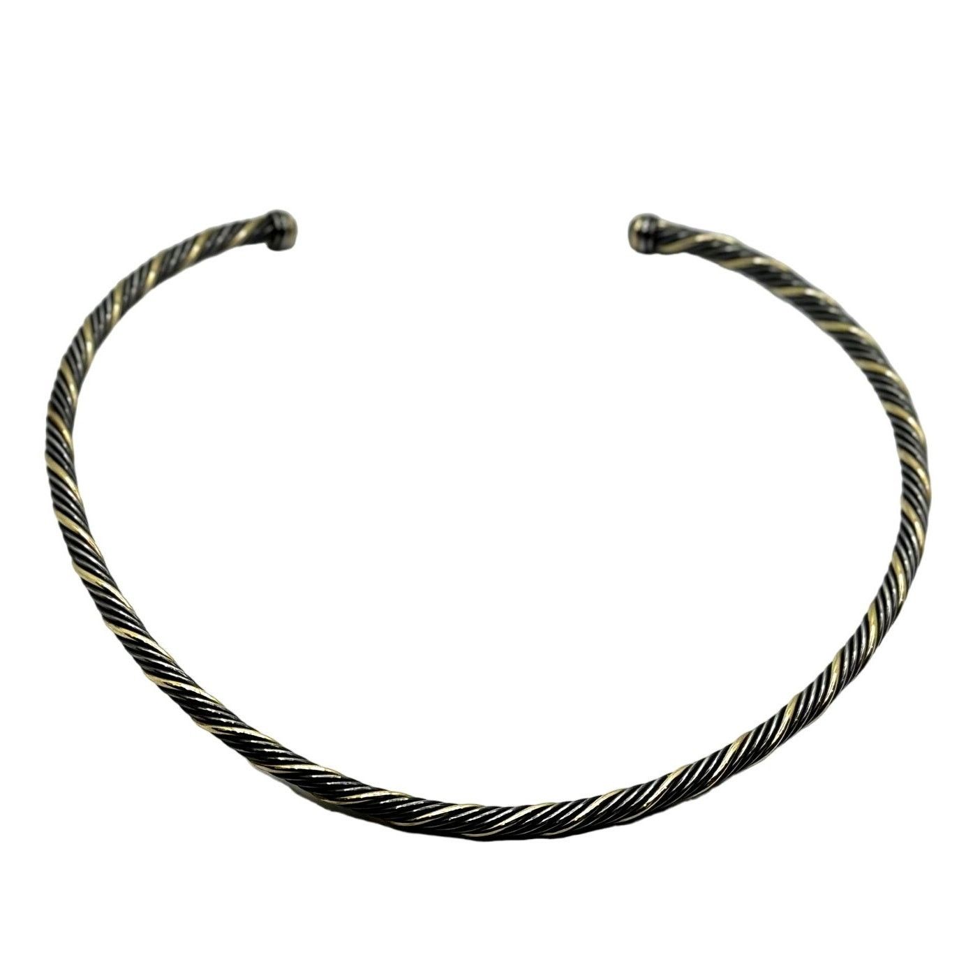 David Yurman DAVID YURMAN Blackened 18k Gold Twisted Cable Necklace Size ONE SIZE - 1 Thumbnail