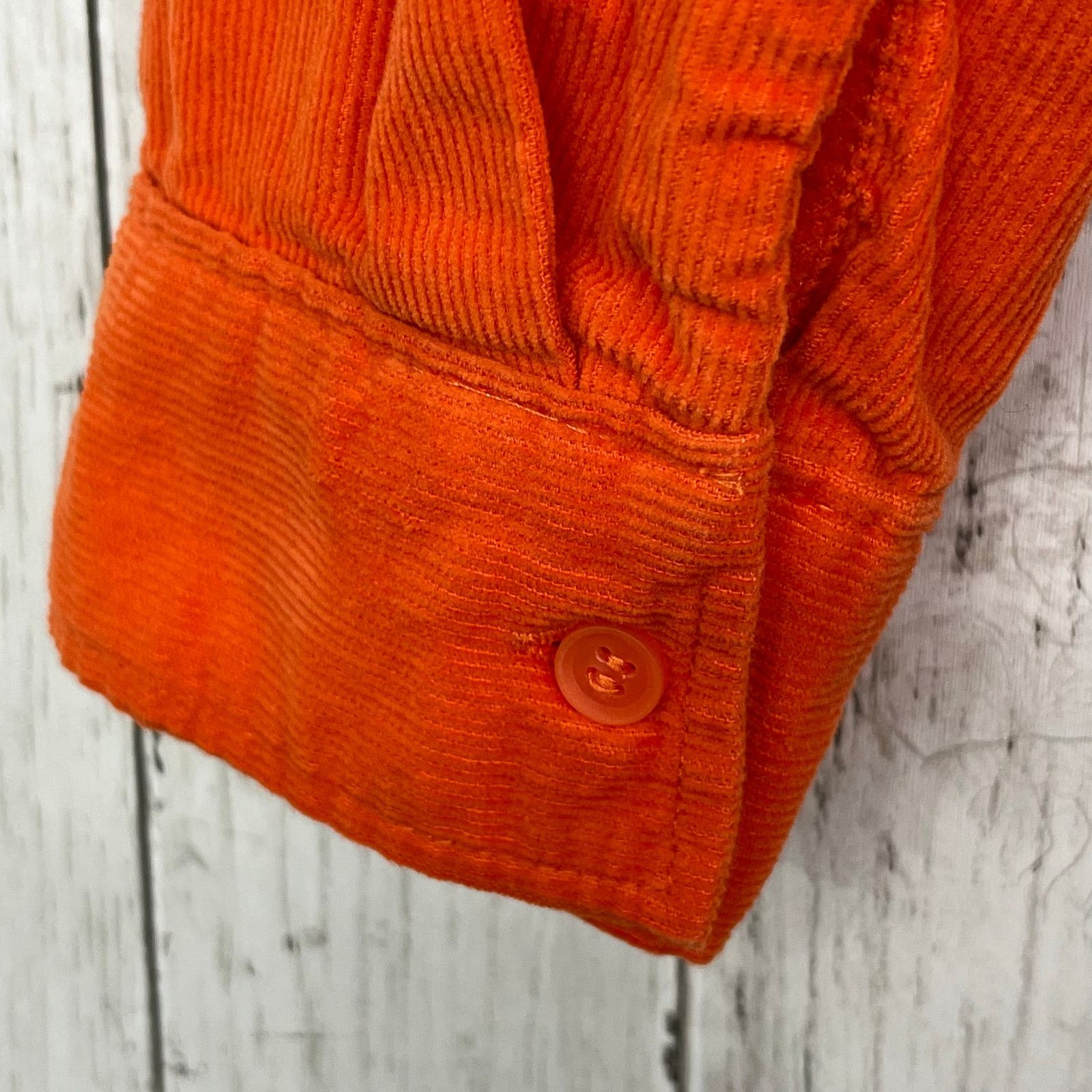Divided Divided Orange Corduroy Long Sleeve Button Down Shirt Size US L / EU 52-54 / 3 - 8 Thumbnail
