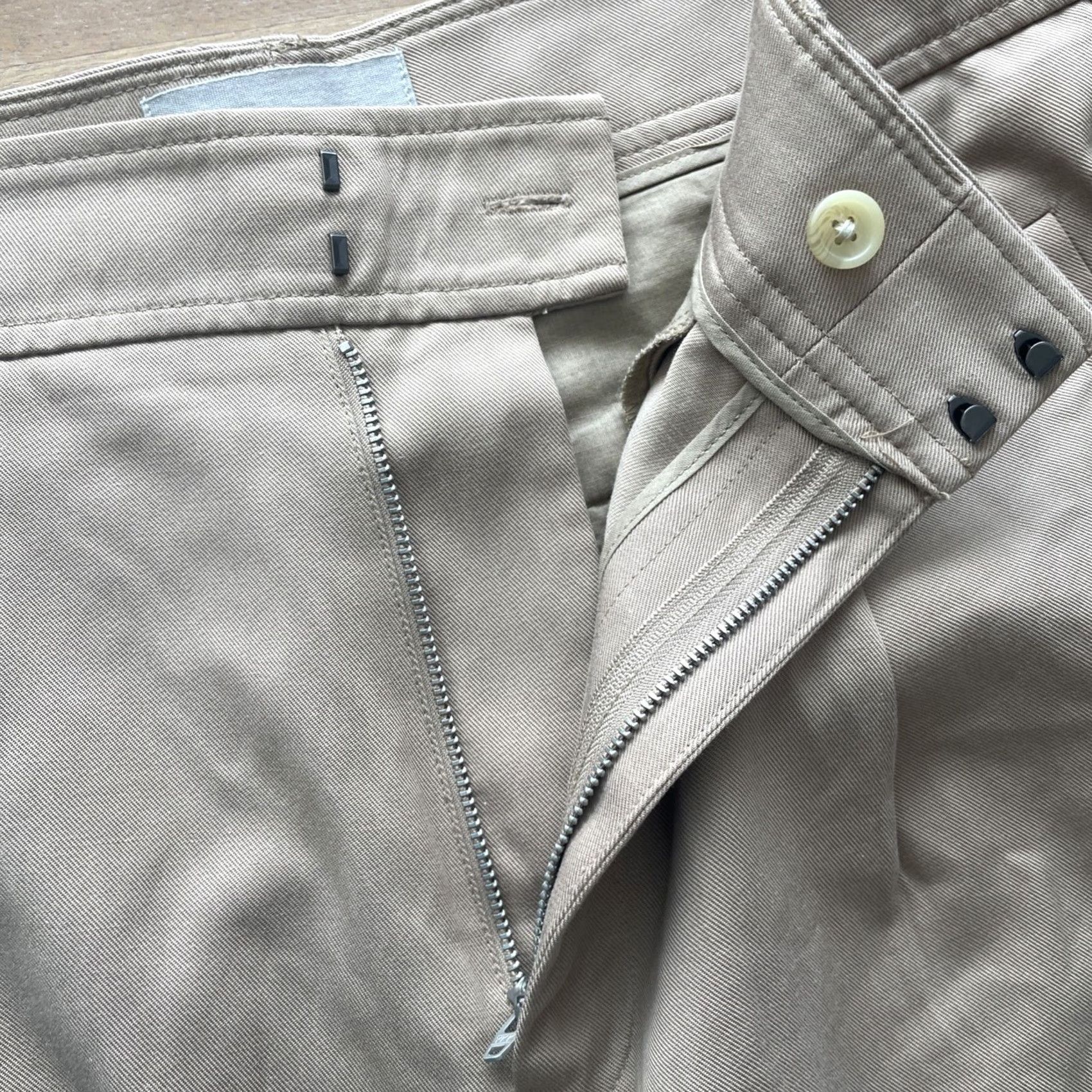 Everlane Everlane Pleated Wide-Leg Chino Pants Women 12S Beige Wide-Leg City Preppy Modern Career Womens Size 34" / US 12 / IT 48 - 4 Thumbnail