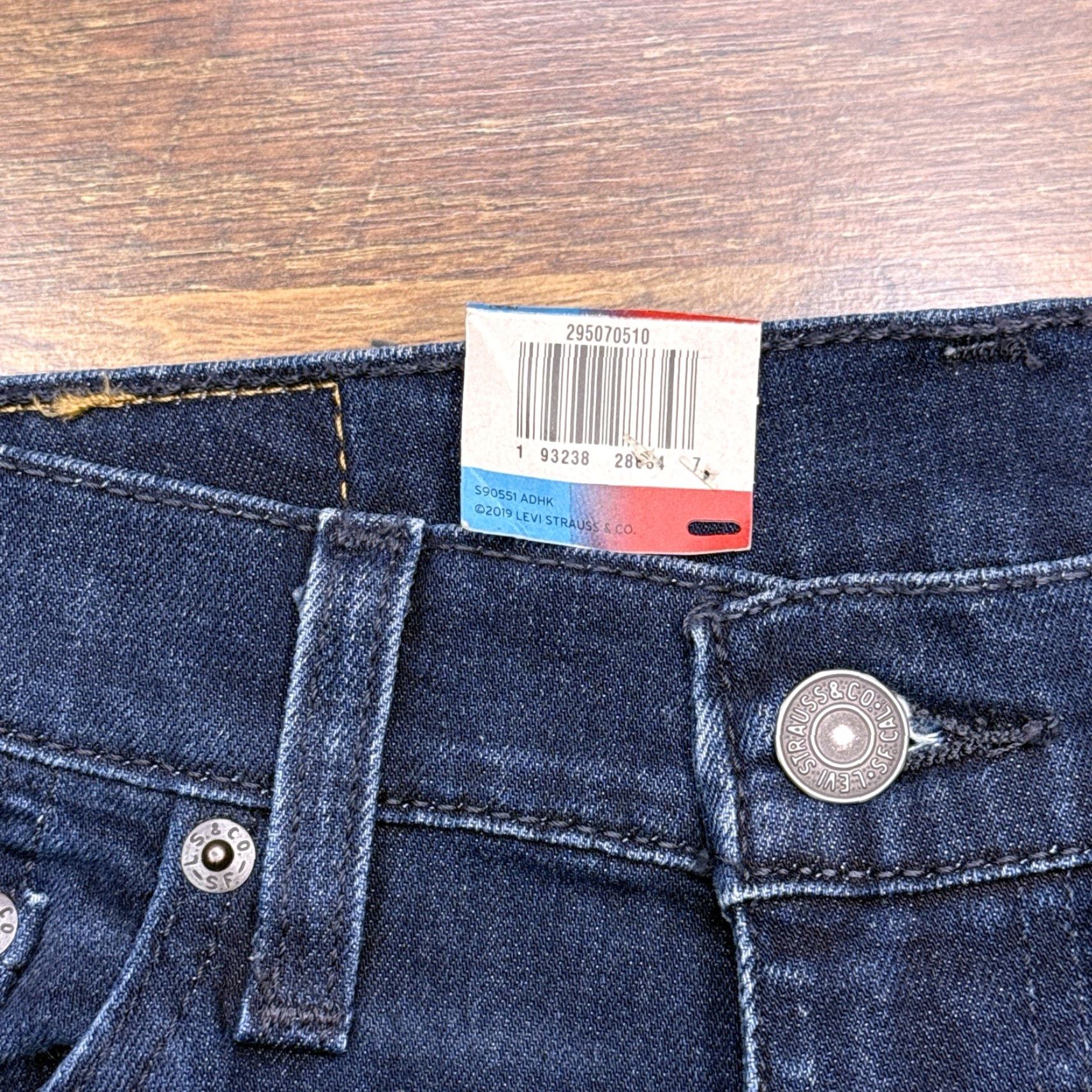 Levi's Levi's 502 Jeans Mens 29x32 Taper Stretch Denim Blue Regular Fit City 5-Pocket Logo Jeans Mens Size US 29 - 6 Thumbnail