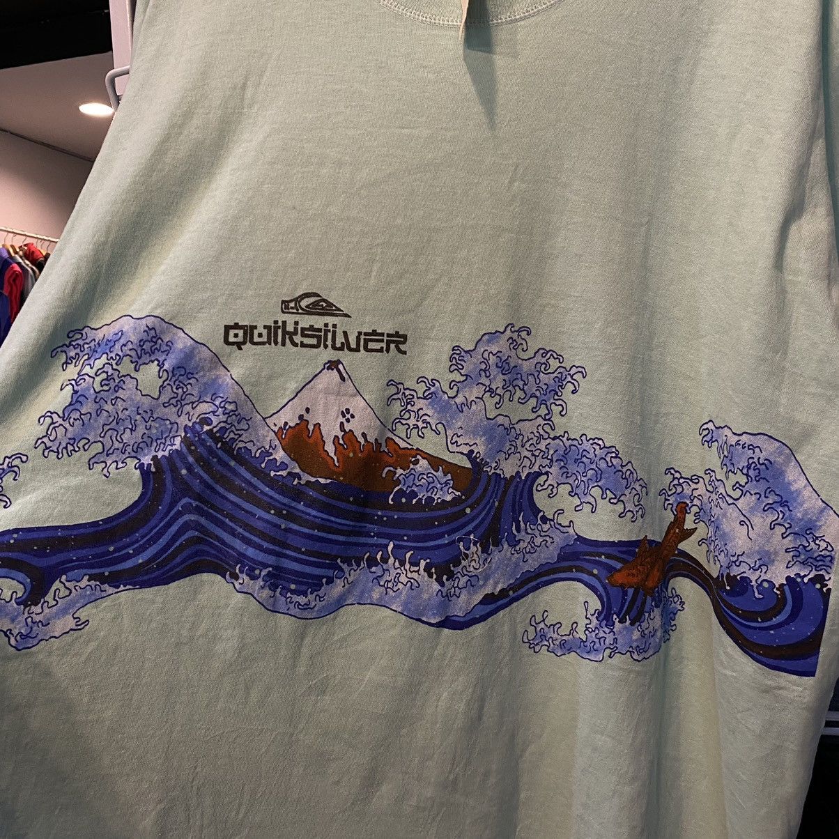 Quicksilver vintage quiksilver Wave Japan Rare Design New Old Stock Tee Size US XL / EU 56 / 4 - 5 Thumbnail