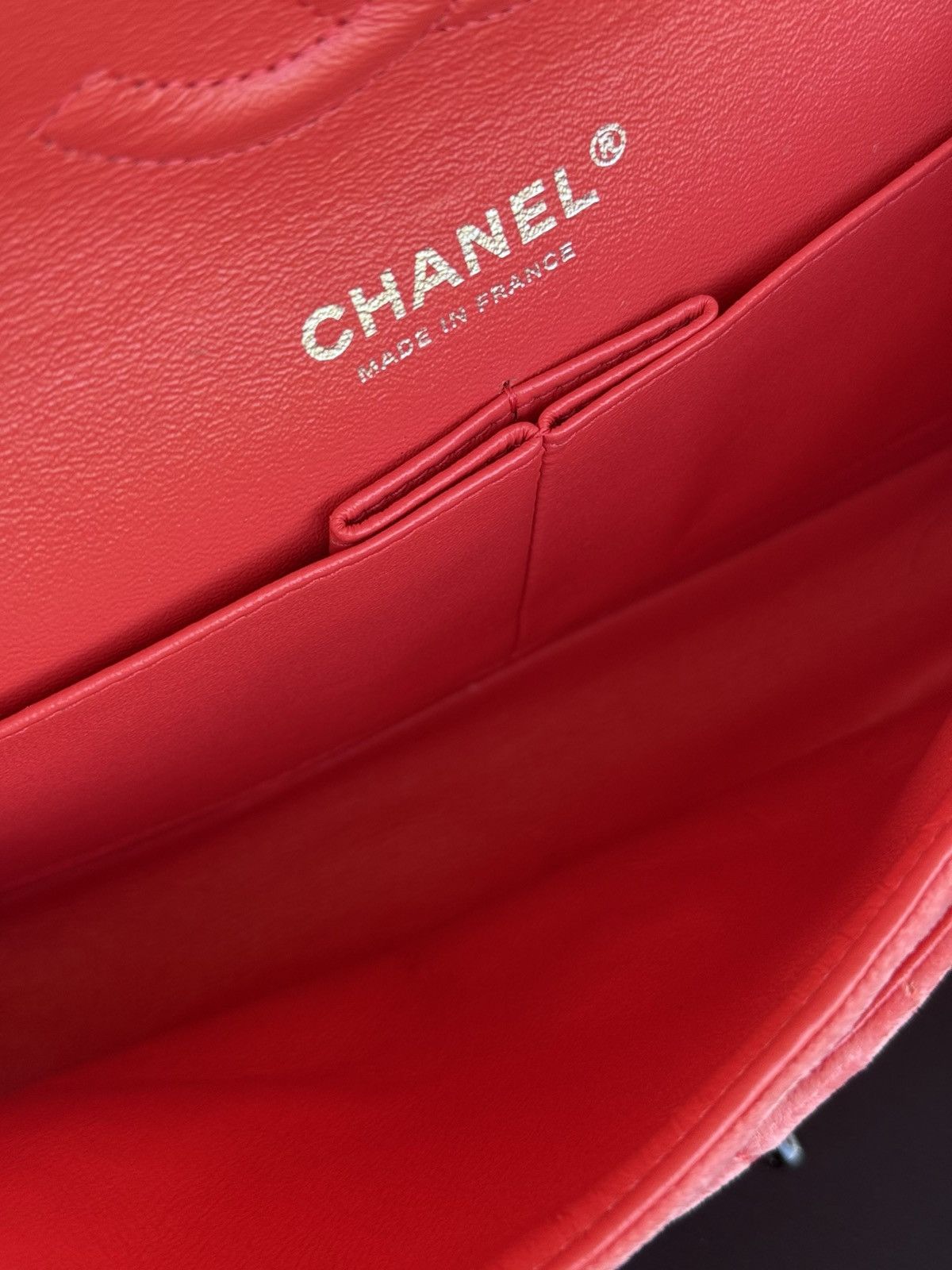 Chanel Chanel - 2014 - Pink Velvet Medium Double Flap Shoulder Bag Size ONE SIZE - 18 Thumbnail