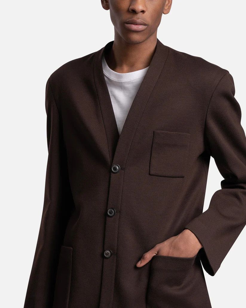 Maison Margiela o1y1124 Cardigan Style Jacket in Brown Size US XS / EU 42 / 0 - 4 Thumbnail