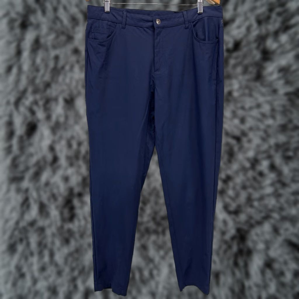 Fabletics FABLETICS Men’s 36x34 (36x33) The Don Trouser 5 Pocket Pant Navy Stretch Size US 36 / EU 52 - 1 Thumbnail