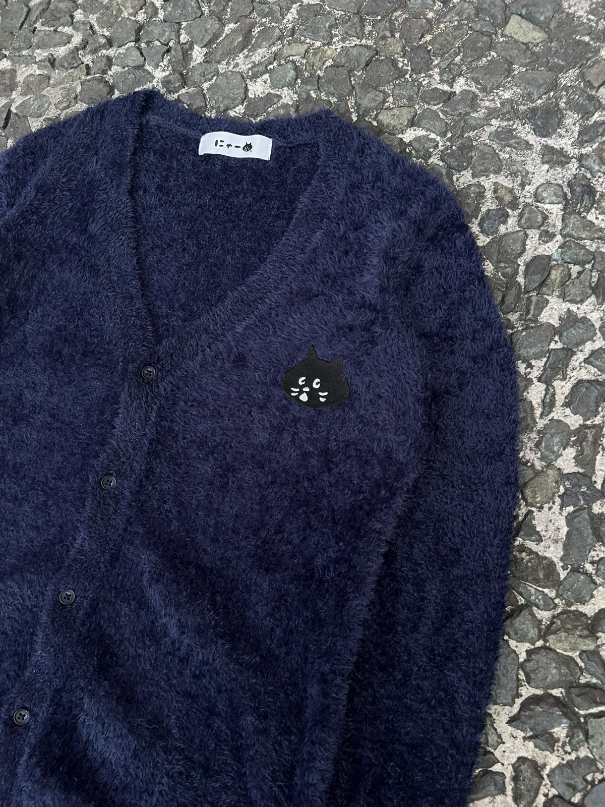 Ne-Net Ne-net Nya! Logo Fuzzy Knit Cardigan Size M / US 6-8 / IT 42-44 - 3 Thumbnail