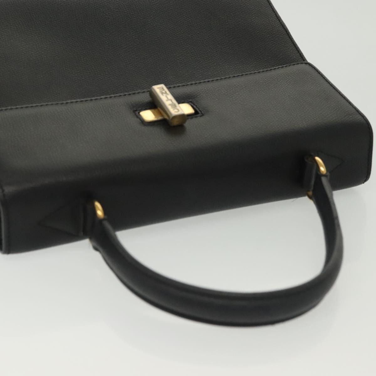 Celine CELINE Hand Bag Leather Black Gold Size ONE SIZE - 6 Thumbnail
