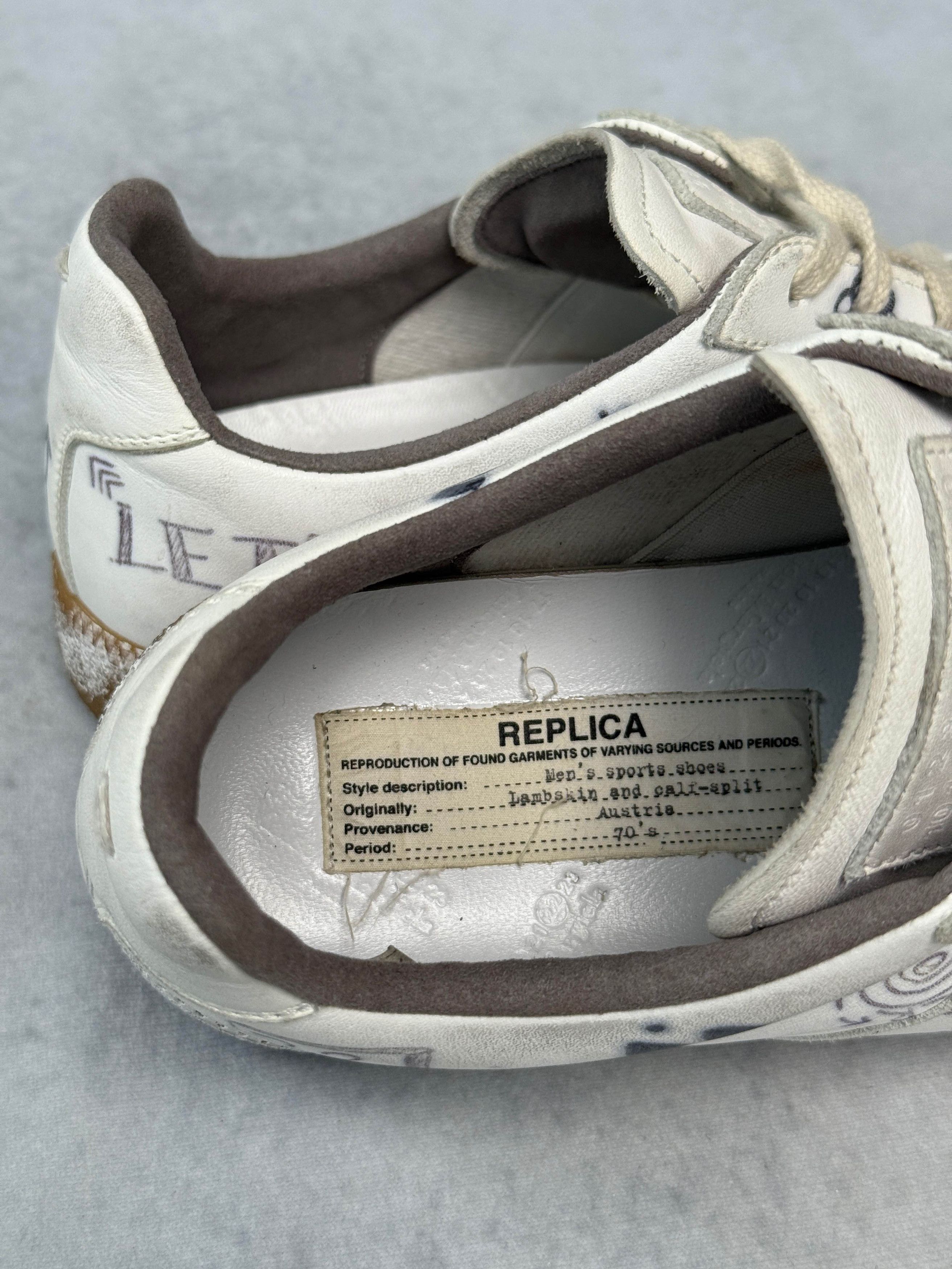 Maison Margiela Maison Margiela GATs 'Vintage Graffiti' Size US 7 / EU 40 - 9 Thumbnail
