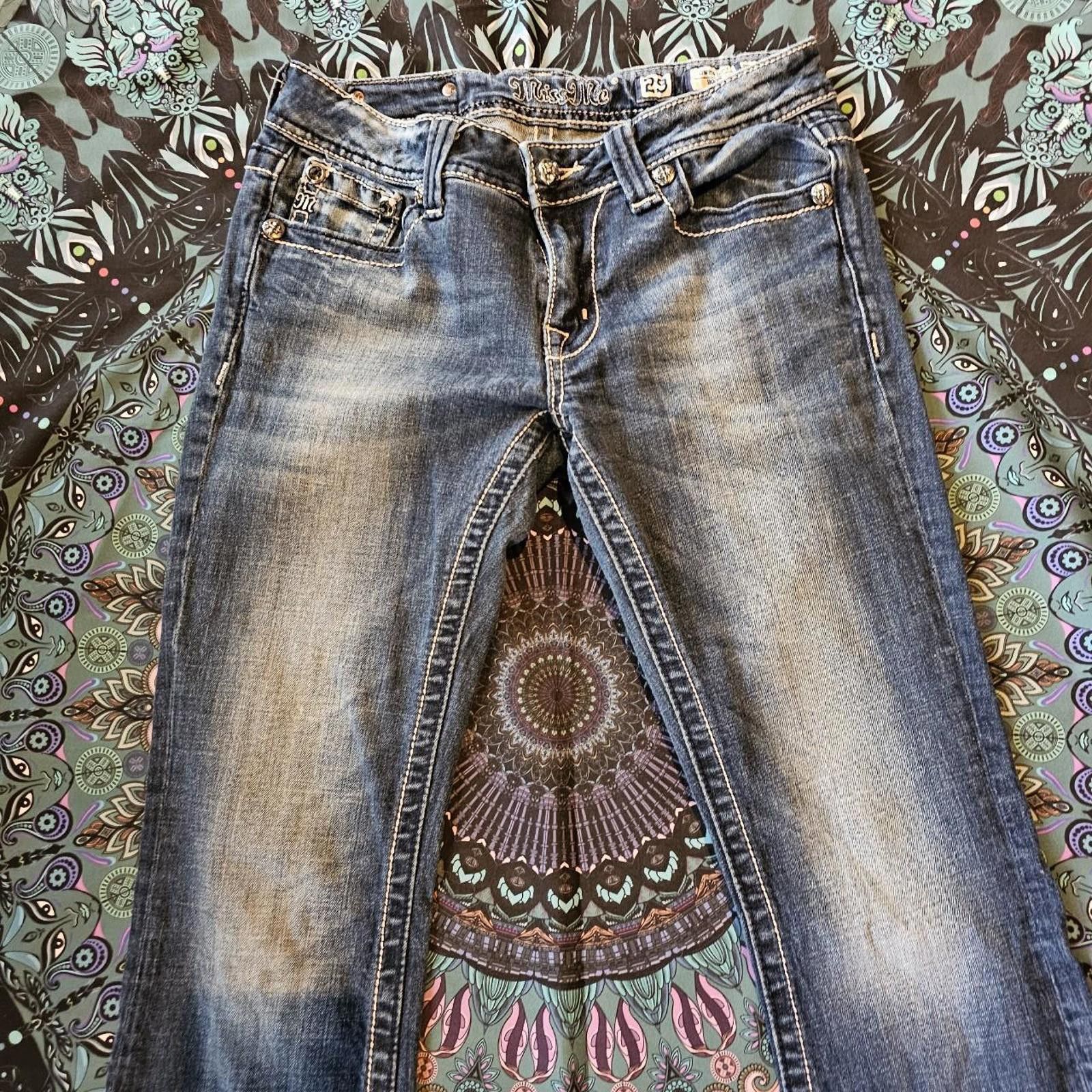 Designer Miss Me Women's Blue Jeans Size 29" - 2 Thumbnail