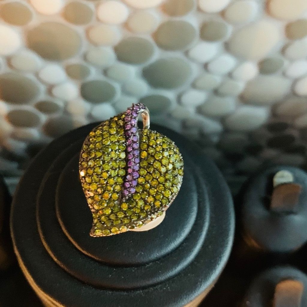 Other 💲💲SALE💲 Sterling Silver Ring w green CZ size 7 Size ONE SIZE - 1 Thumbnail