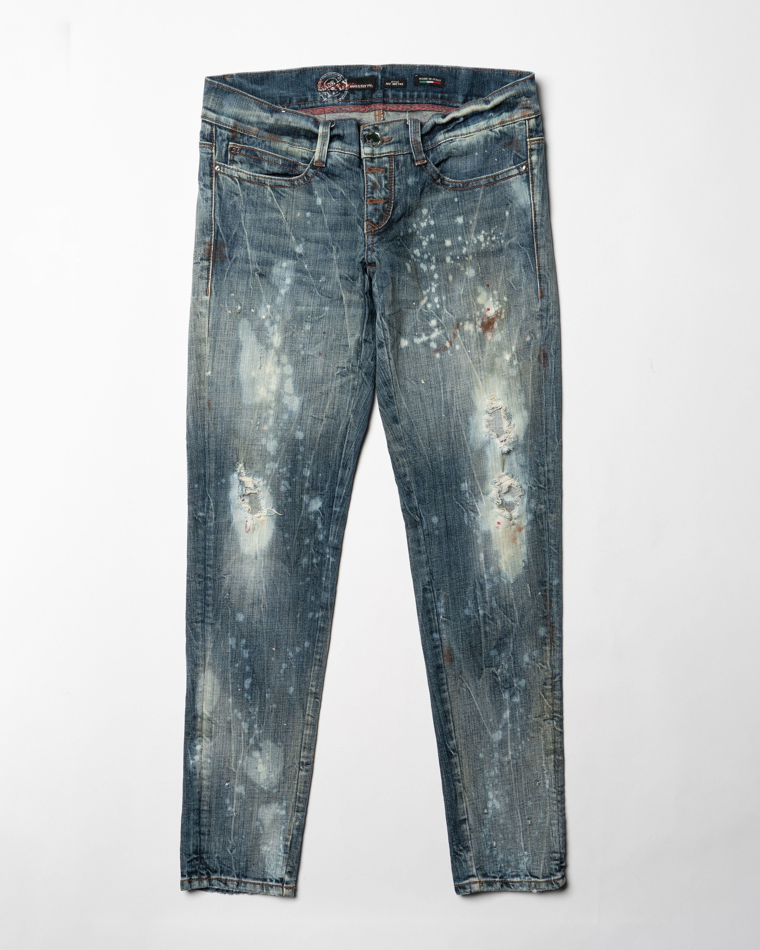 Miss Sixty 🔴 MISS SIXTY Nu-Metal Distressed Denim Jeans Y2K Size 31" - 1 Thumbnail