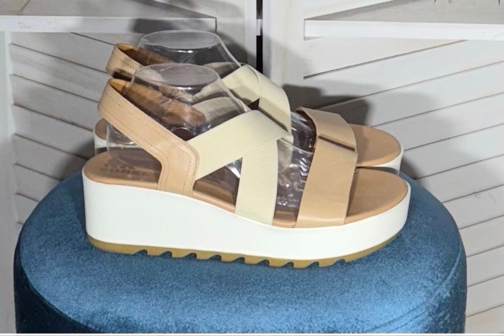 SOREL Sorel Cameron sandal platform slingback leather beige 11 Size US 11 / IT 41 - 1 Thumbnail