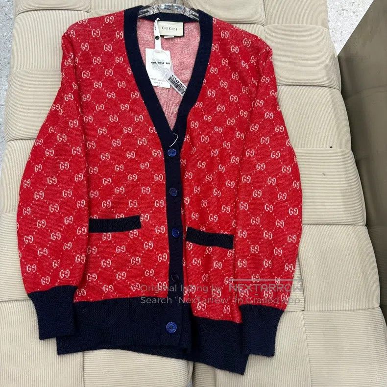 Gucci Gucci Logo full-print alpaca blend knitted cardigan coat Size XS / US 0-2 / IT 36-38 - 1 Thumbnail