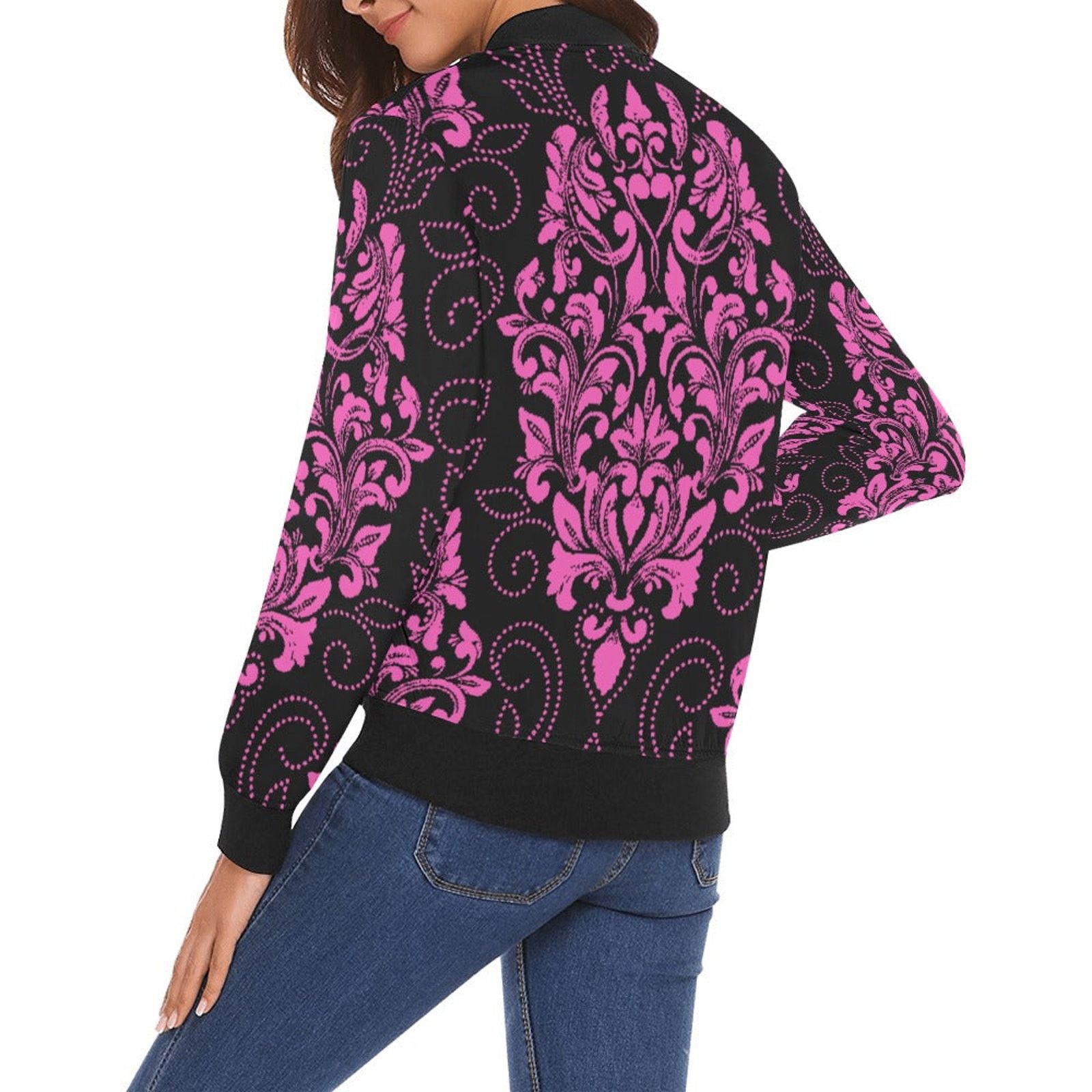 Other kokorepublicboutique Print Bomber Jacket for Women ( H19) Size M / US 6-8 / IT 42-44 - 4 Thumbnail