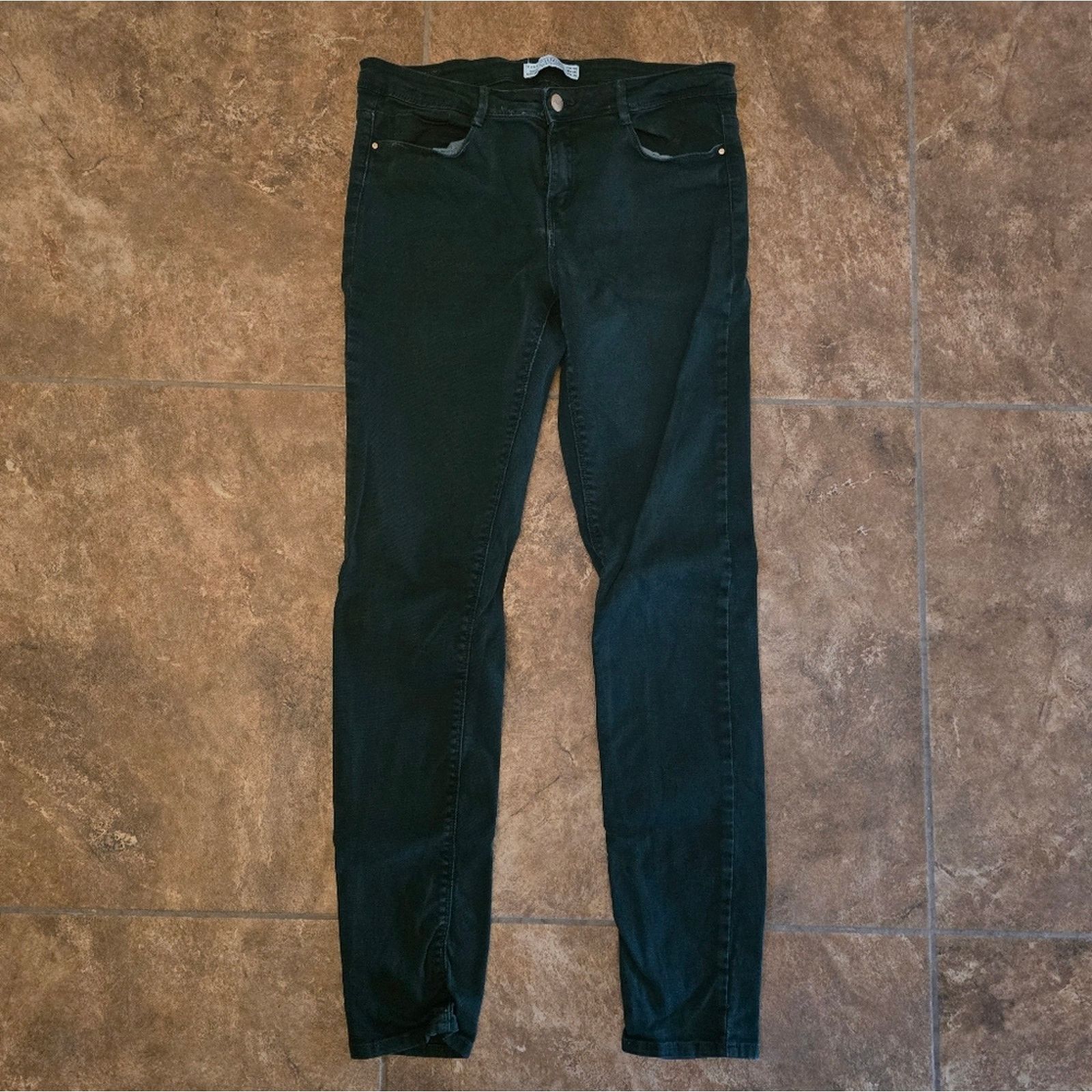 Zara Dark Hunter Green ZARA Skinny Jean Size 30" / US 8 / IT 44 - 1 Thumbnail