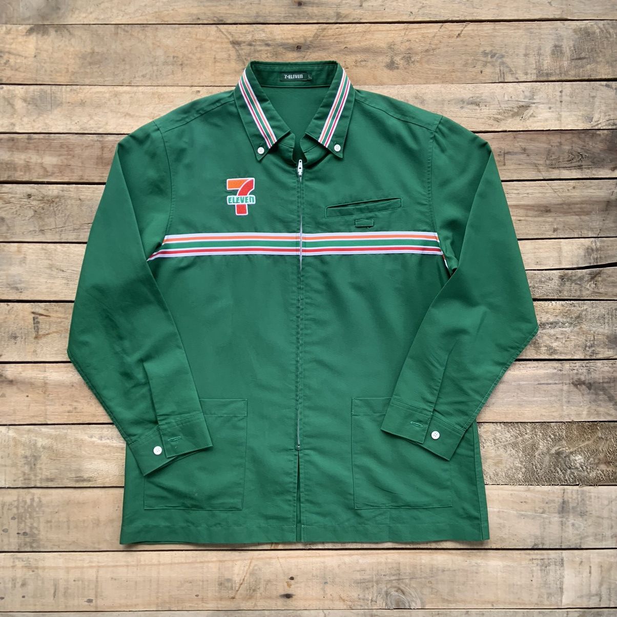Vintage 7 Eleven Work Shirt Long Sleeves Size US S / EU 44-46 / 1 - 1 Thumbnail