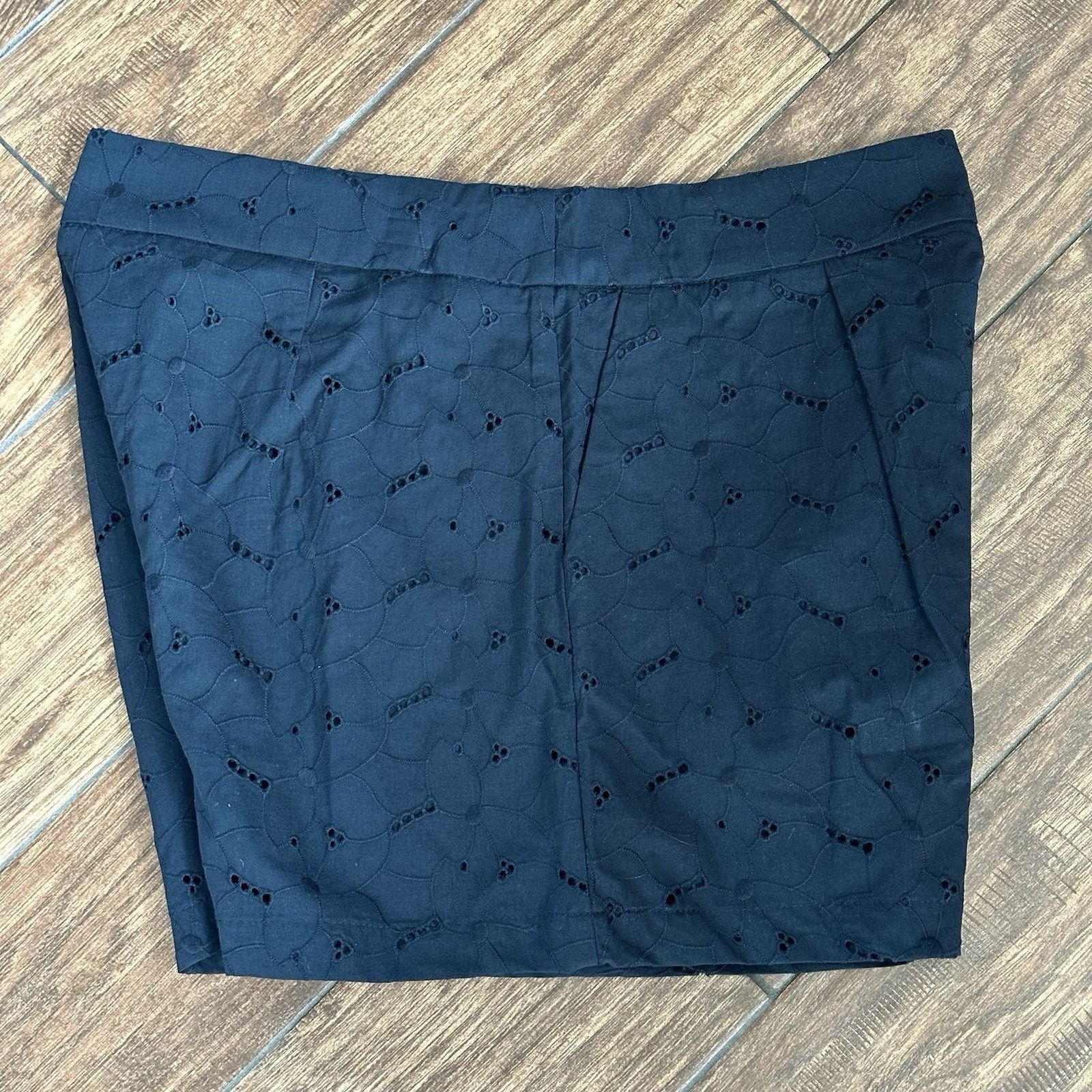 Other A New Day Women's High-Rise Pleated Eyelet Cotton Short 12 Size 34" / US 12 / IT 48 - 3 Thumbnail