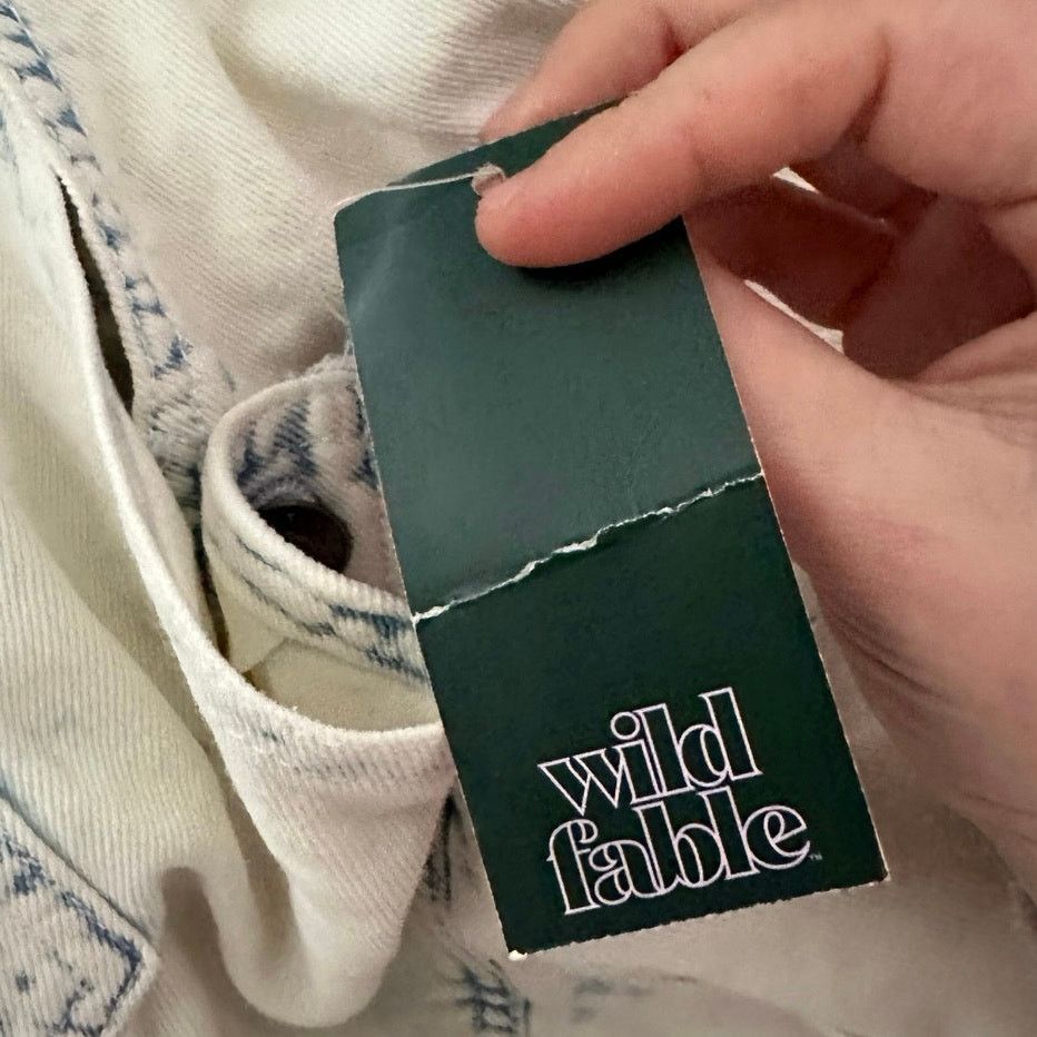 Other wild fable acid wash overall jean shorts Size 32" / US 10 / IT 46 - 3 Thumbnail