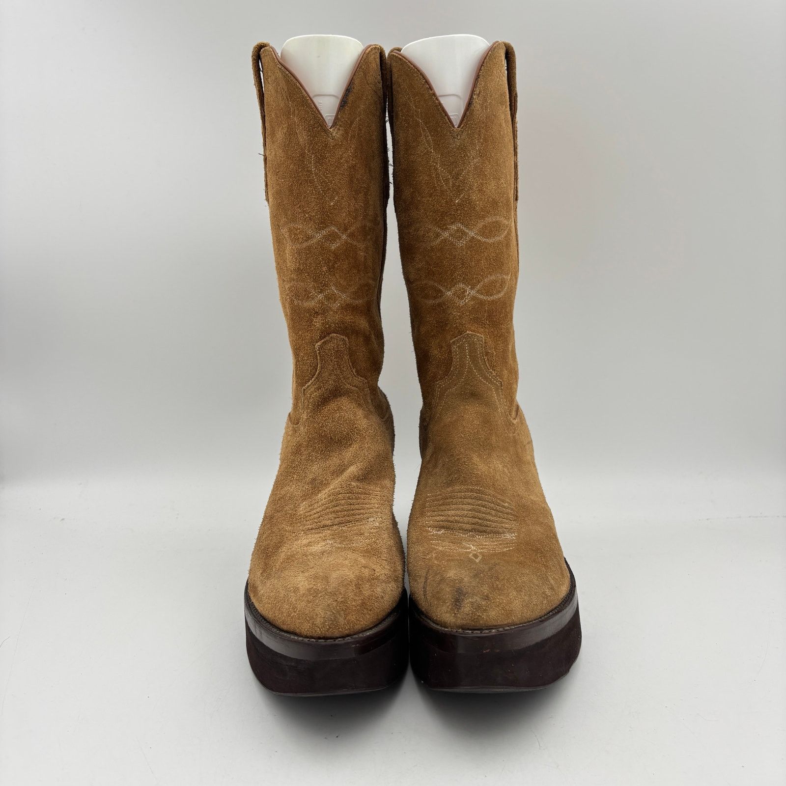 Lucchese Lucchese Suede Platform Roper Boots Men's 13D Western Cowboy Size US 13 / EU 46 - 2 Thumbnail