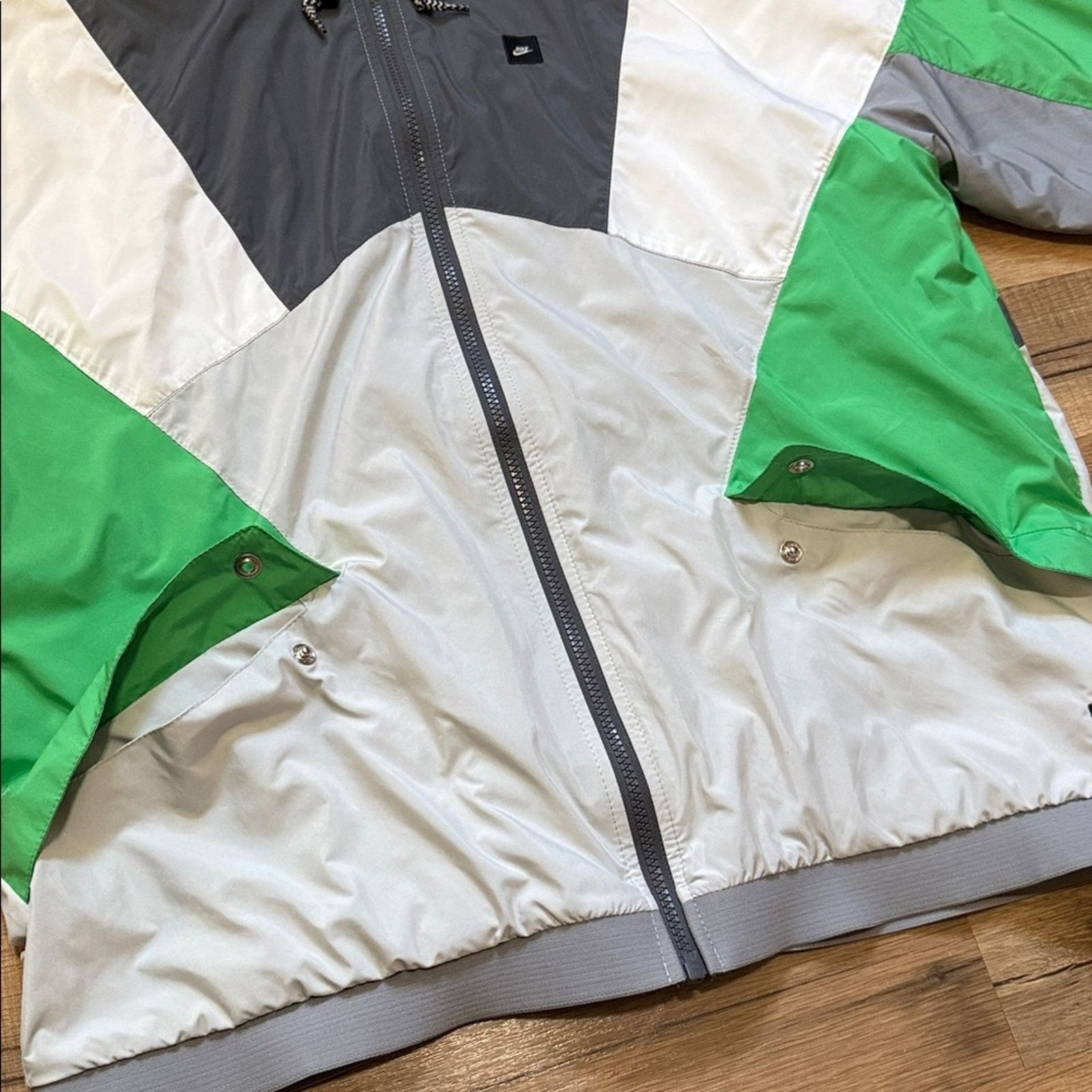 Nike 2008 Nike Packable Zip Up Windbreaker Hoodie Sweatshirt Size US L / EU 52-54 / 3 - 6 Thumbnail
