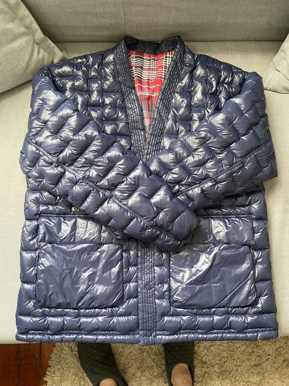 image of Adidas Terrex Kimono Coat in Blue, Men's (Size XL)