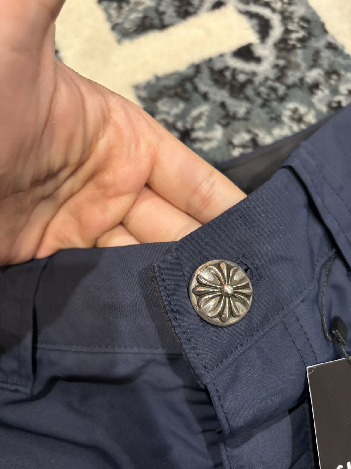 Chrome Hearts Chrome Hwarts Double Knee Carpetner shorts Navy Yellow 30 Size US 30 / EU 46 - 3 Thumbnail