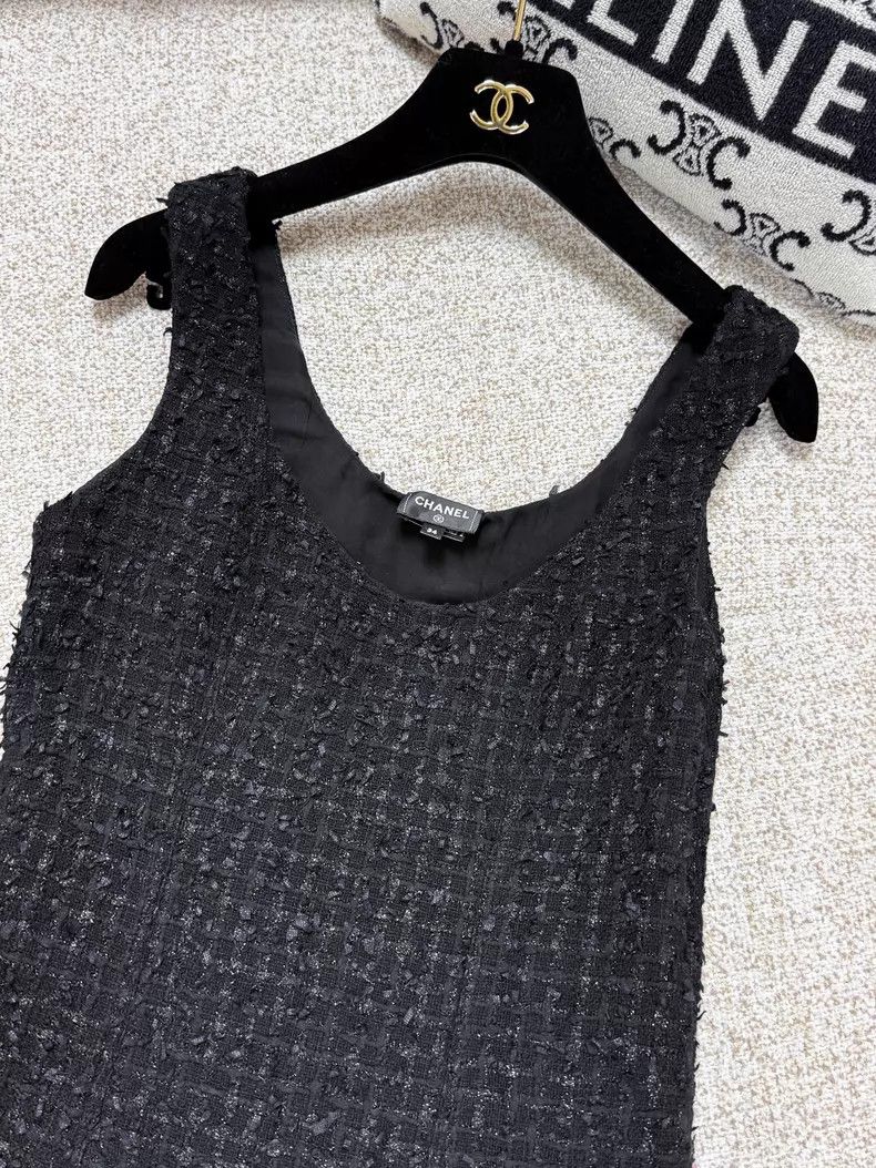 Chanel Chanel Tweed pleated skirt sleeveless dress Size XXS / US 00 / IT 34 - 4 Thumbnail