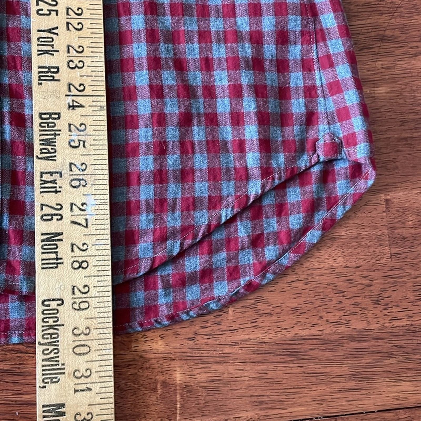 Bonobos Bonobos Slim Fit Plaid Flannel Long Sleeve Shirt Red Gray S Size US S / EU 44-46 / 1 - 6 Thumbnail