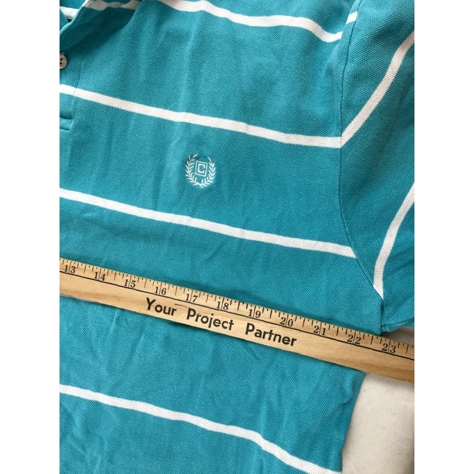 Chaps Chaps Polo Shirt Men's XL Blue White Stripe Logo 1/4 Button Up Short Sleeve Polo Shirt Mens XL Blue White Stripe Logo 1/4 Button Up Short Sleeve Size US XL / EU 56 / 4 - 3 Thumbnail