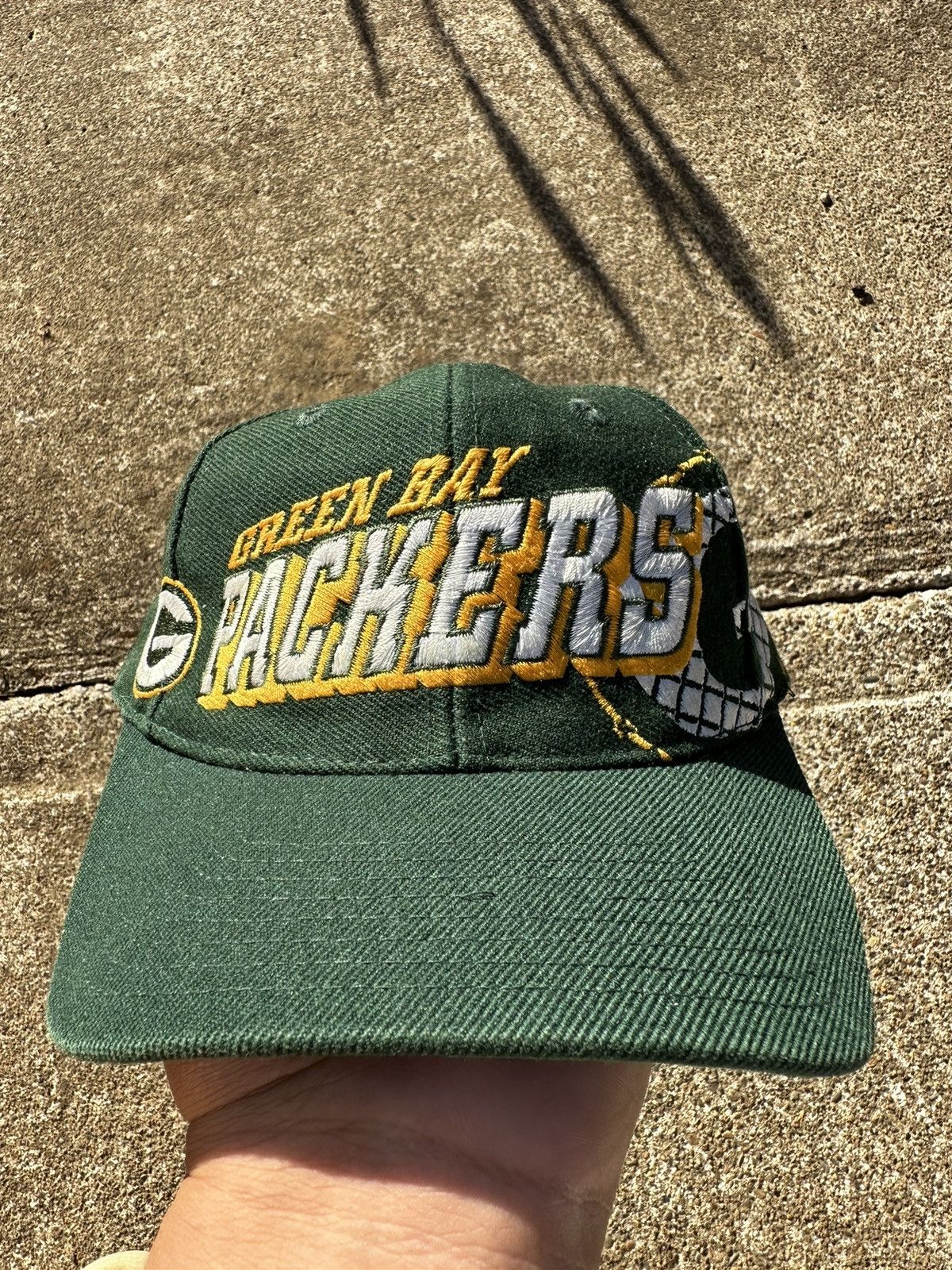 Vintage Green Bay Packers NFL Sports Specialties Script Pinstripe Snapback  Hat