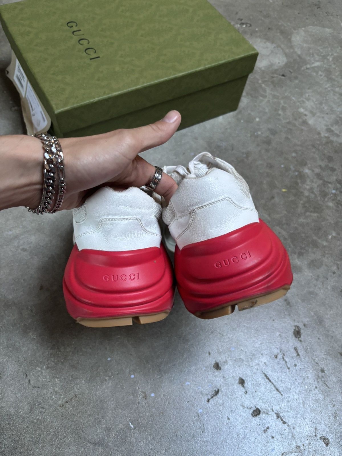 Gucci Gucci Rhyton 'White Red Green Reflective' Size US 11 / EU 44 - 9 Thumbnail