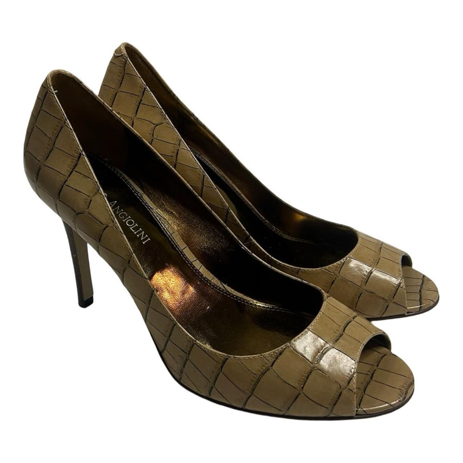 Vintage Y2k heels peep toe Enzo angiolinisz 8 leather Size US 8 / IT 38 - 2 Thumbnail
