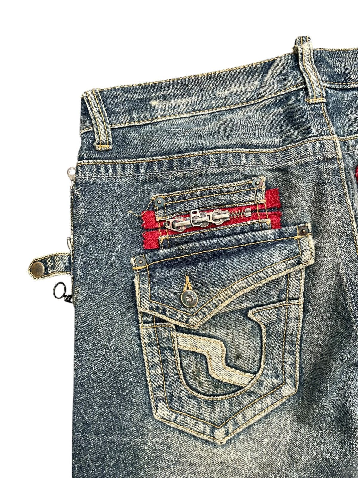 Japanese Brand Semantic Design Flare Distresed Denim Size US 36 / EU 52 - 11 Thumbnail